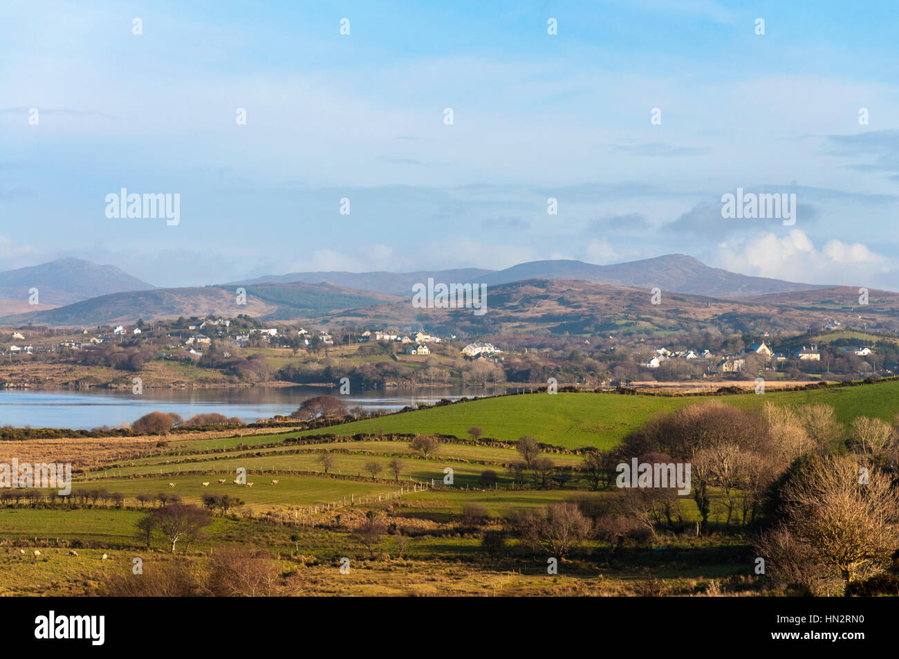 Ansicht von Ardara, County Donegal, Irland Stockfoto