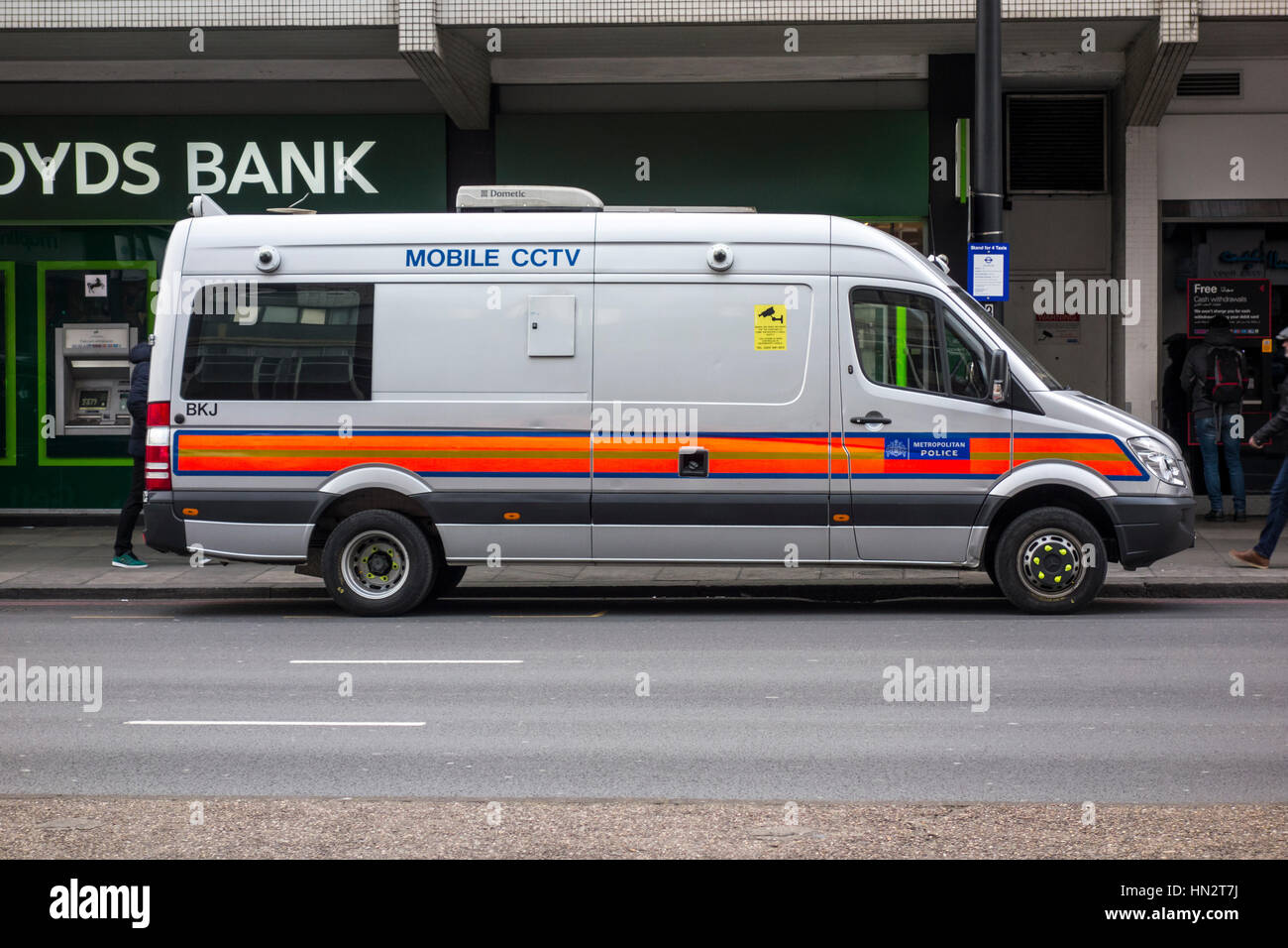 Metropolitan Police CCTV ausgestattet van parkte auf der Edgware Road, London, UK Stockfoto