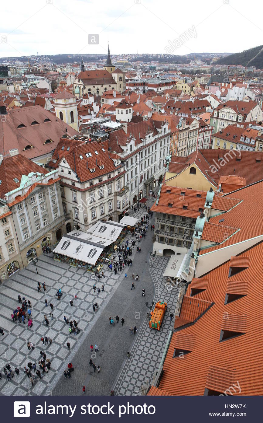 Ein Stadtbild Ansicht von Prag in der Tschechischen Republik Stockfoto