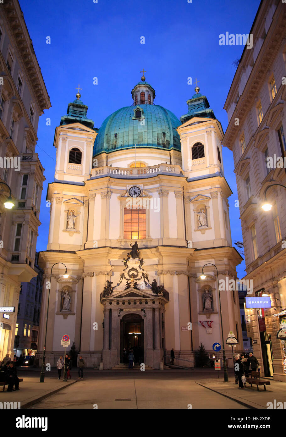 Peterskirche (St.Peters Kirche), Wien, Austria, Europe Stockfoto