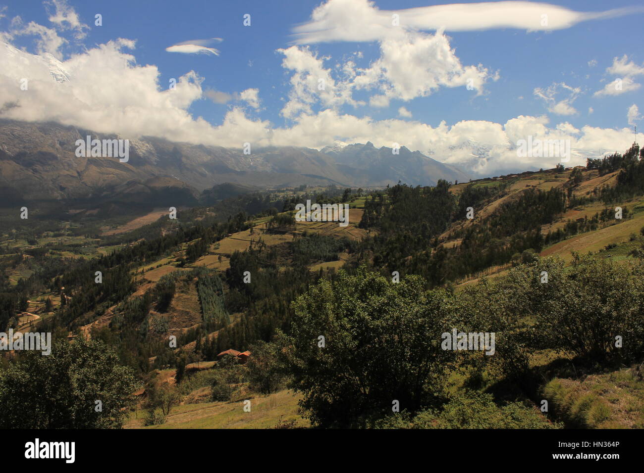 Schöne Landschaften, aufgenommen bei Ushno, Peru Stockfoto