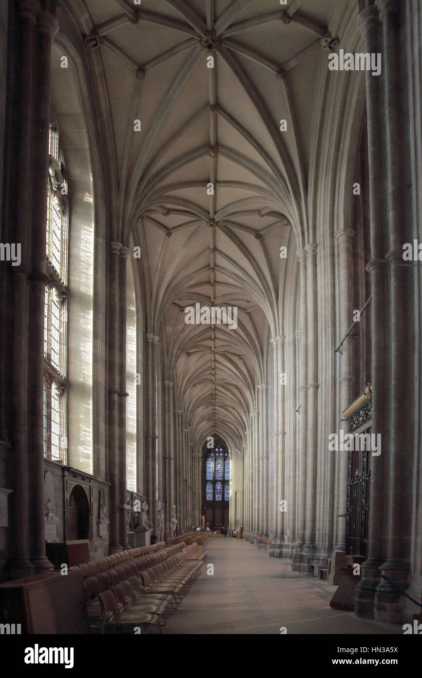 gewölbte Decke in Canterbury Kathedrale Canterbury kent Stockfoto