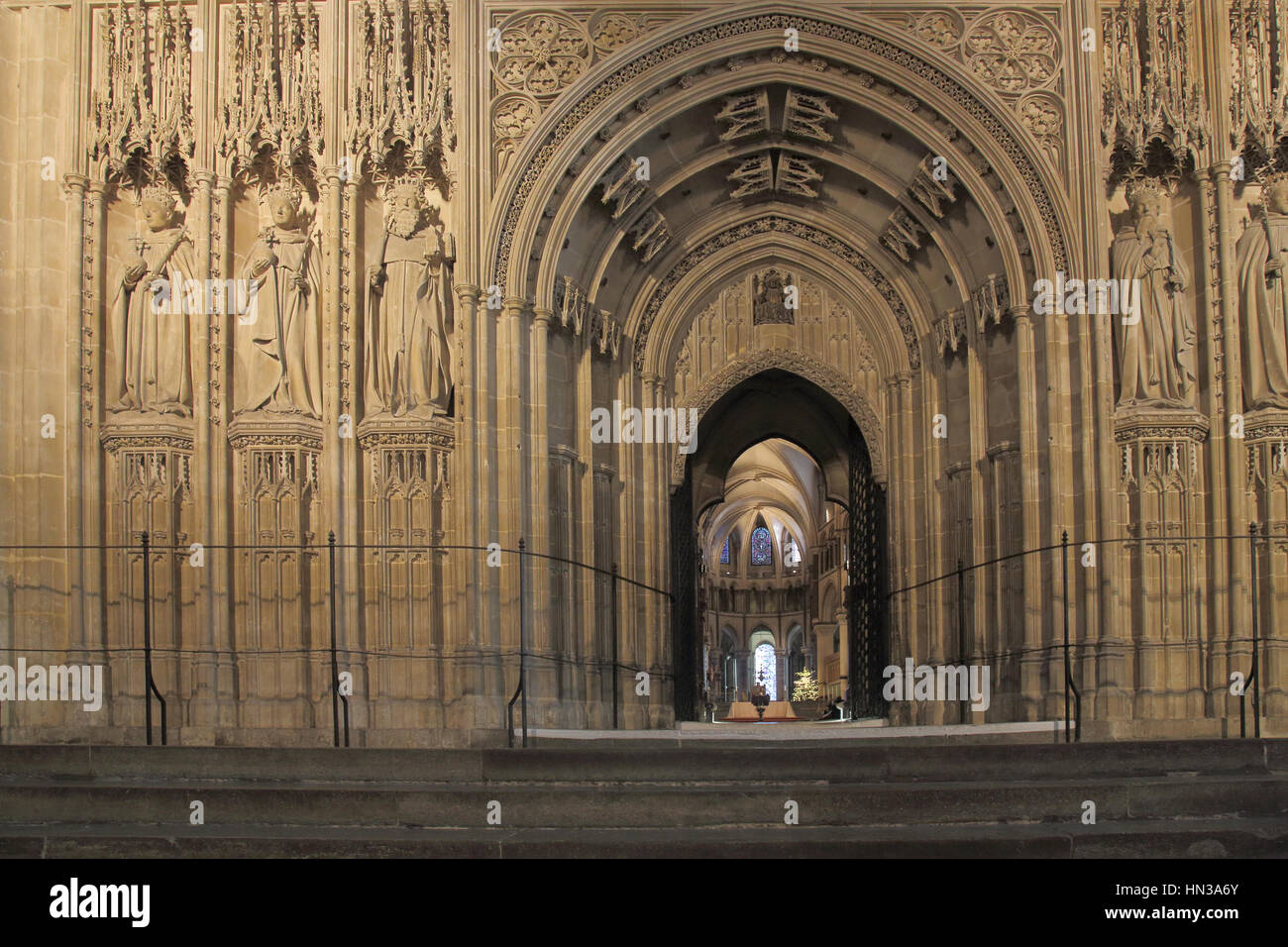 Bildschirm in Canterbury Kathedrale Canterbury kent Stockfoto