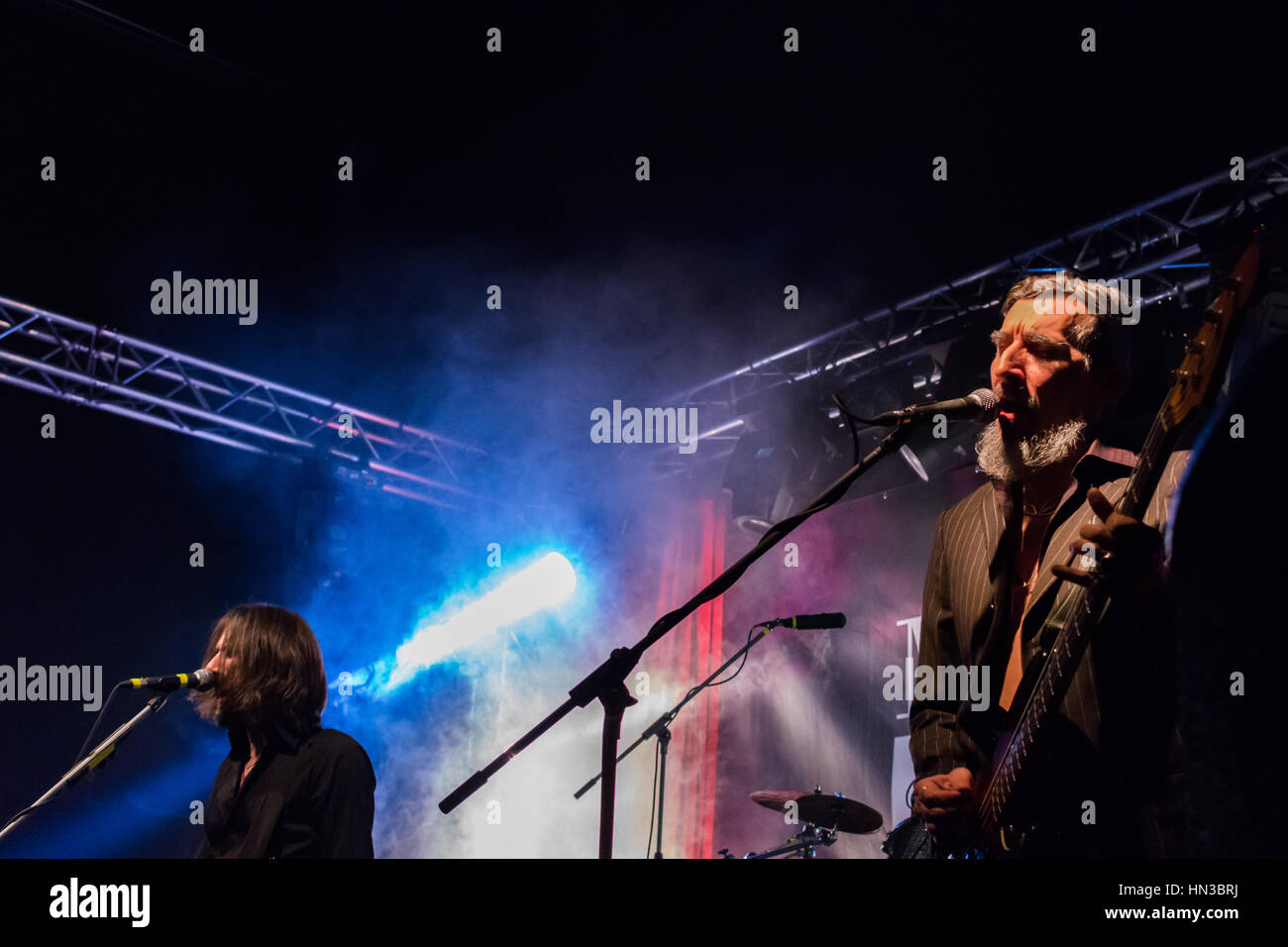 Bergamo, Italien vom 27. Januar 2017. Italienische indie rock Band Marlene Kuntz (Onorate il vile Tour) führen Sie im Music Club "ruso'. Brambilla Simone Foto Stockfoto