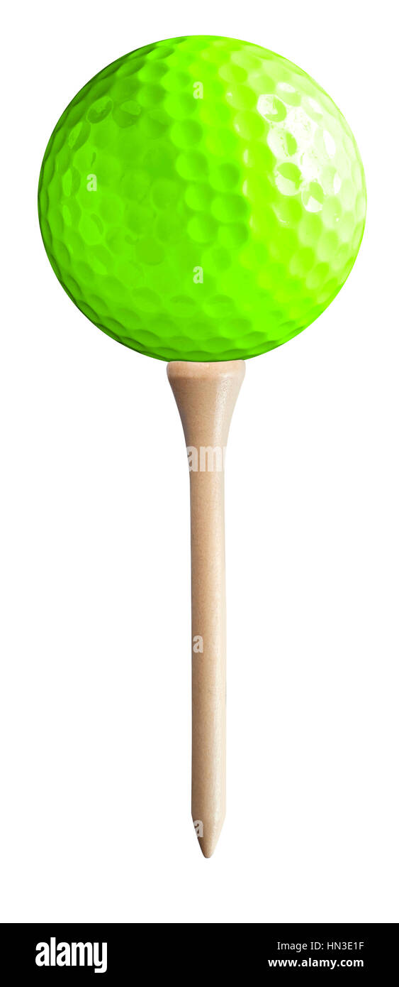 Golf Ball Onn Tee Stockfoto