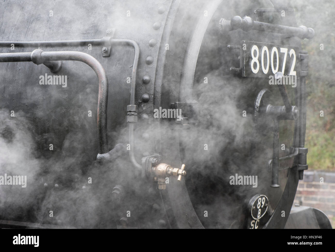 Erbe-Eisenbahn-Dampfmaschine, Llangollen Railway Stockfoto