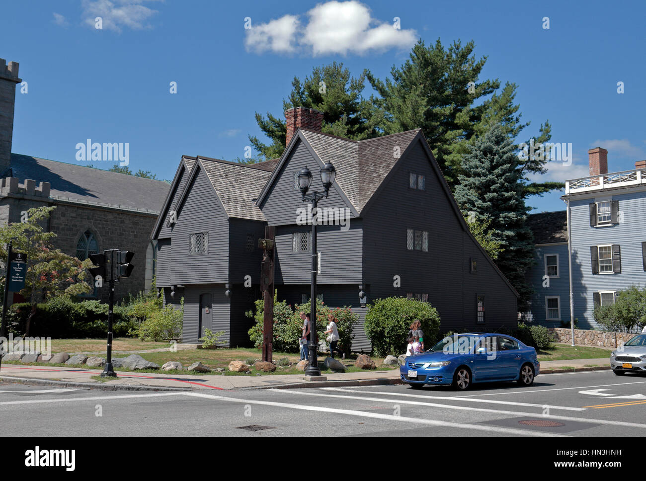 Die Jonathan Corwin House auch bekannt als The Witch House, im Zusammenhang mit einem Salem Witch Trials Museum in Salem, Massachusetts, Vereinigte Staaten. Stockfoto