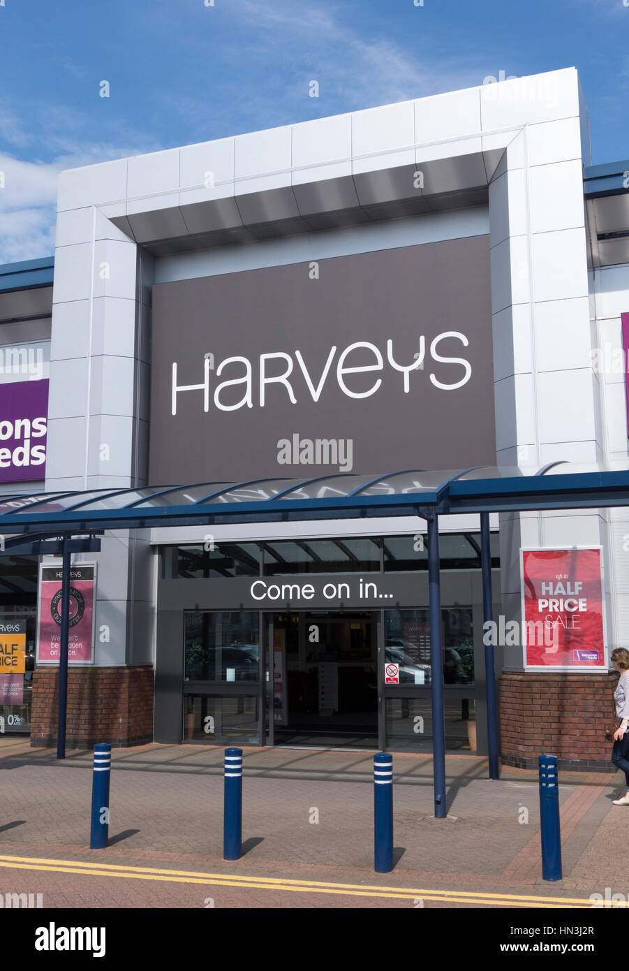 "Harveys" Möbelhaus in Horwich, Bolton. Stockfoto