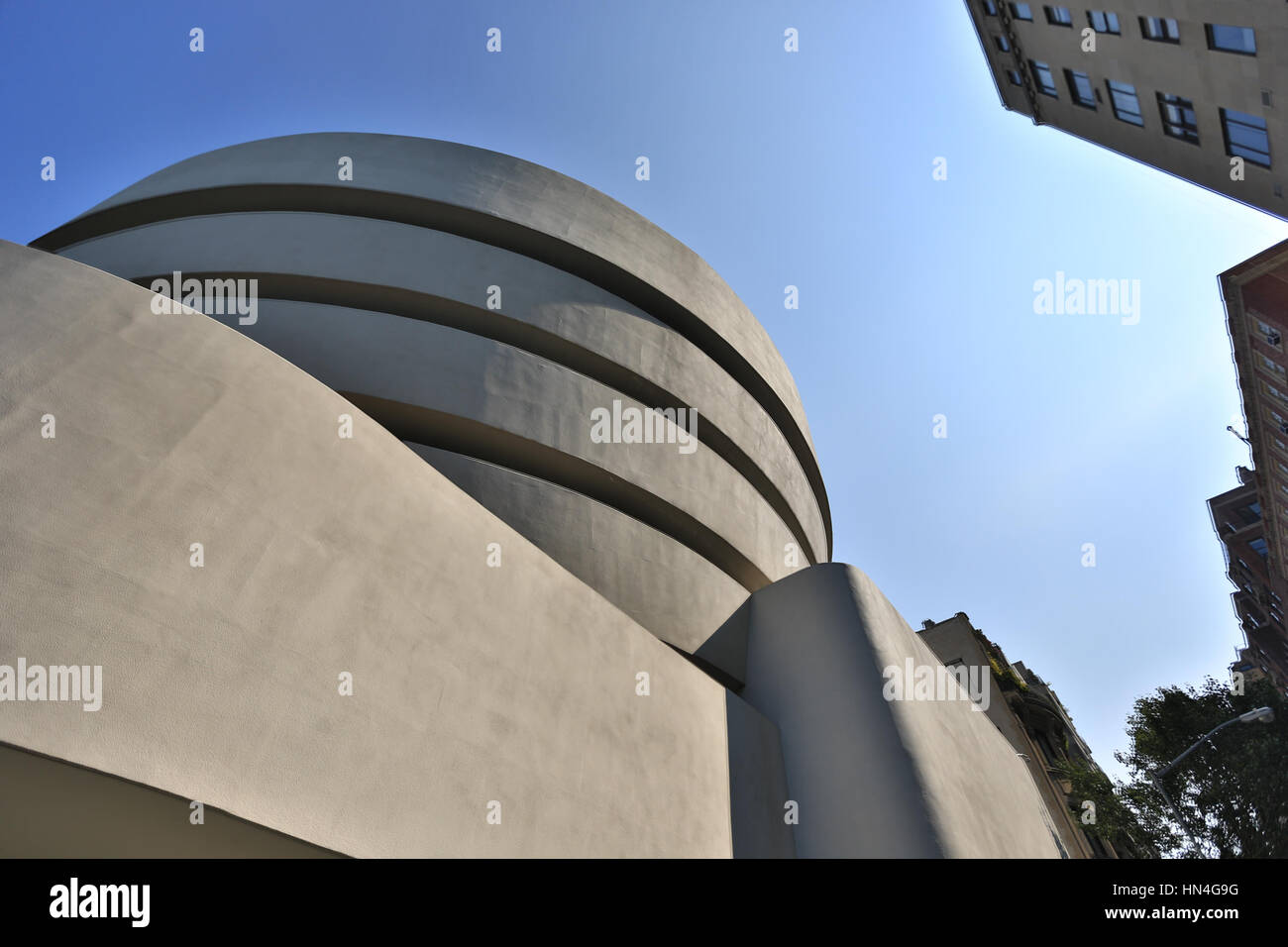 Außenaufnahme Guggenheim in New York City Stockfoto