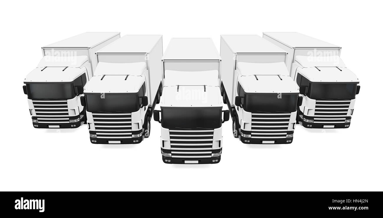 Flotte von Güterverkehr isoliert Stockfoto