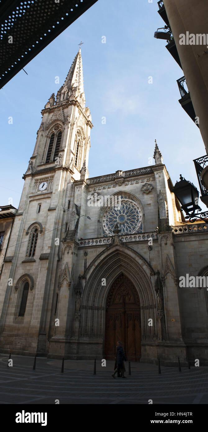 Bilbao, Baskenland, Spanien: die Kathedrale Basilica von Santiago, die katholische Kirche in der Altstadt im gotischen Stil erbaut. Stockfoto