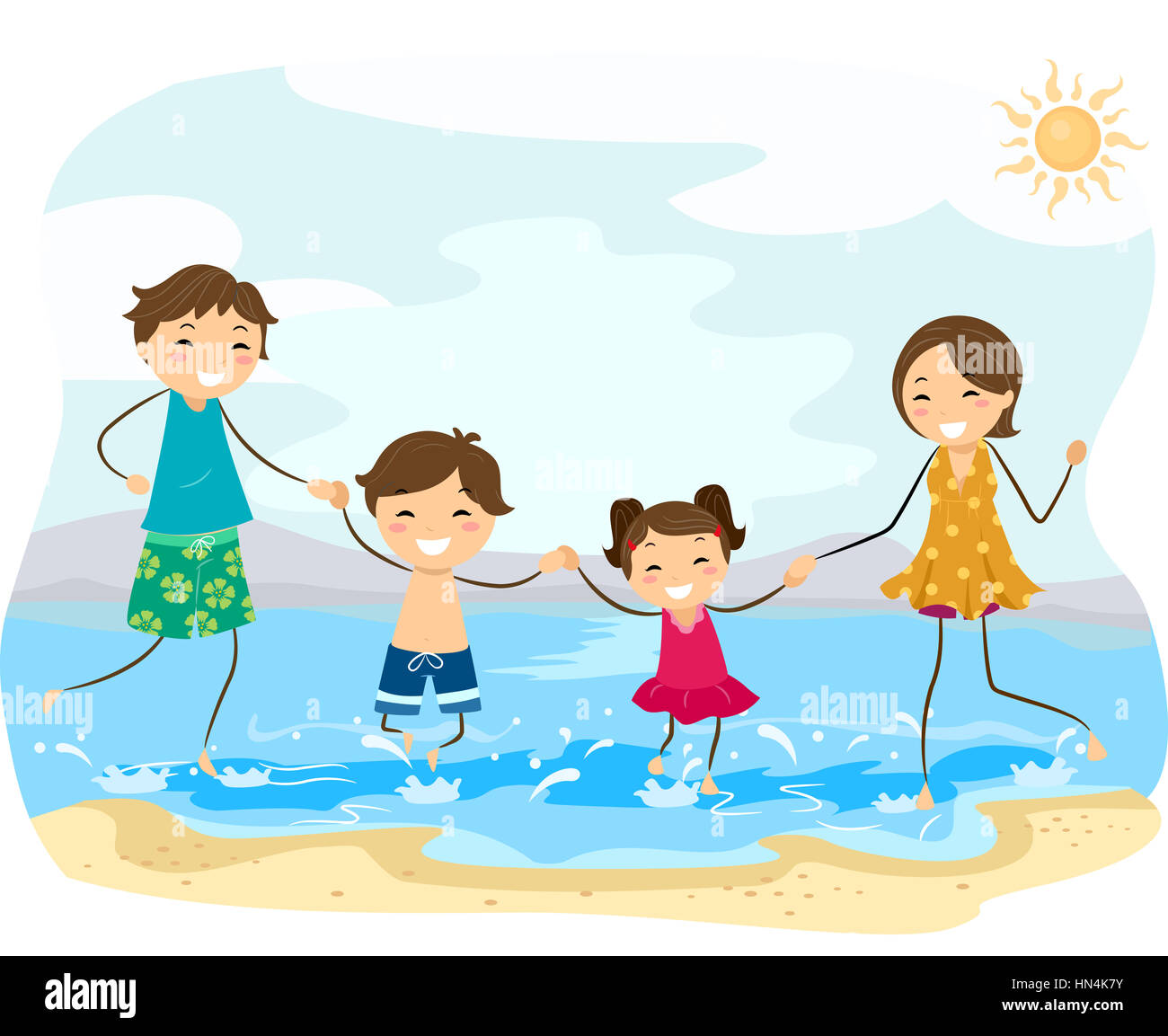 Strichmännchen familie Ausgeschnittene Stockfotos und -bilder - Alamy