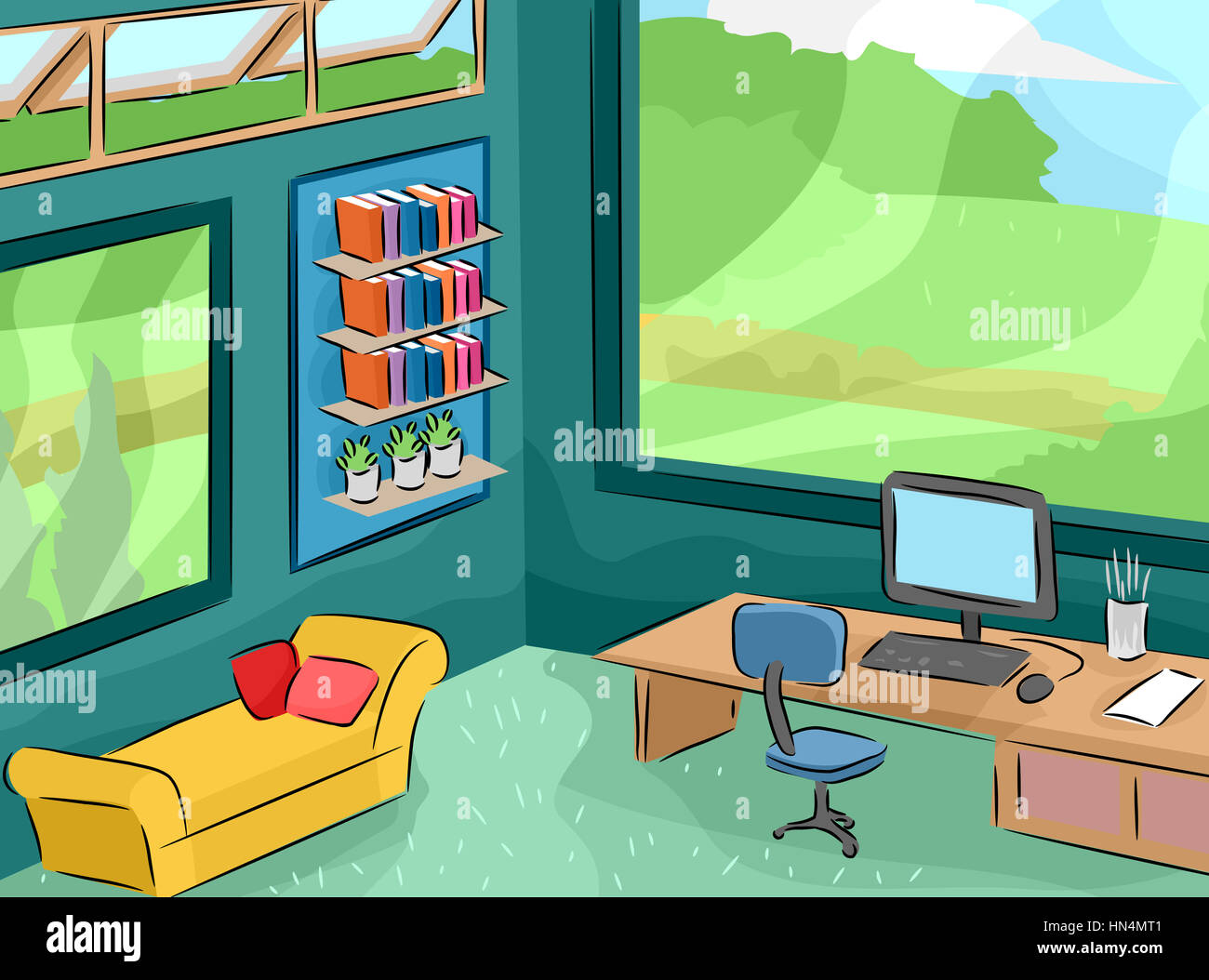 Clipart Illustration Interior Library Stockfotos & Clipart Illustration