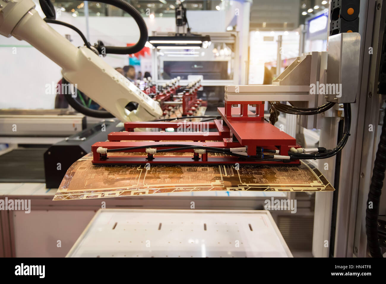 künstliche Intelligenz-Maschine bei der industriellen Herstellung Fabrik Stockfoto