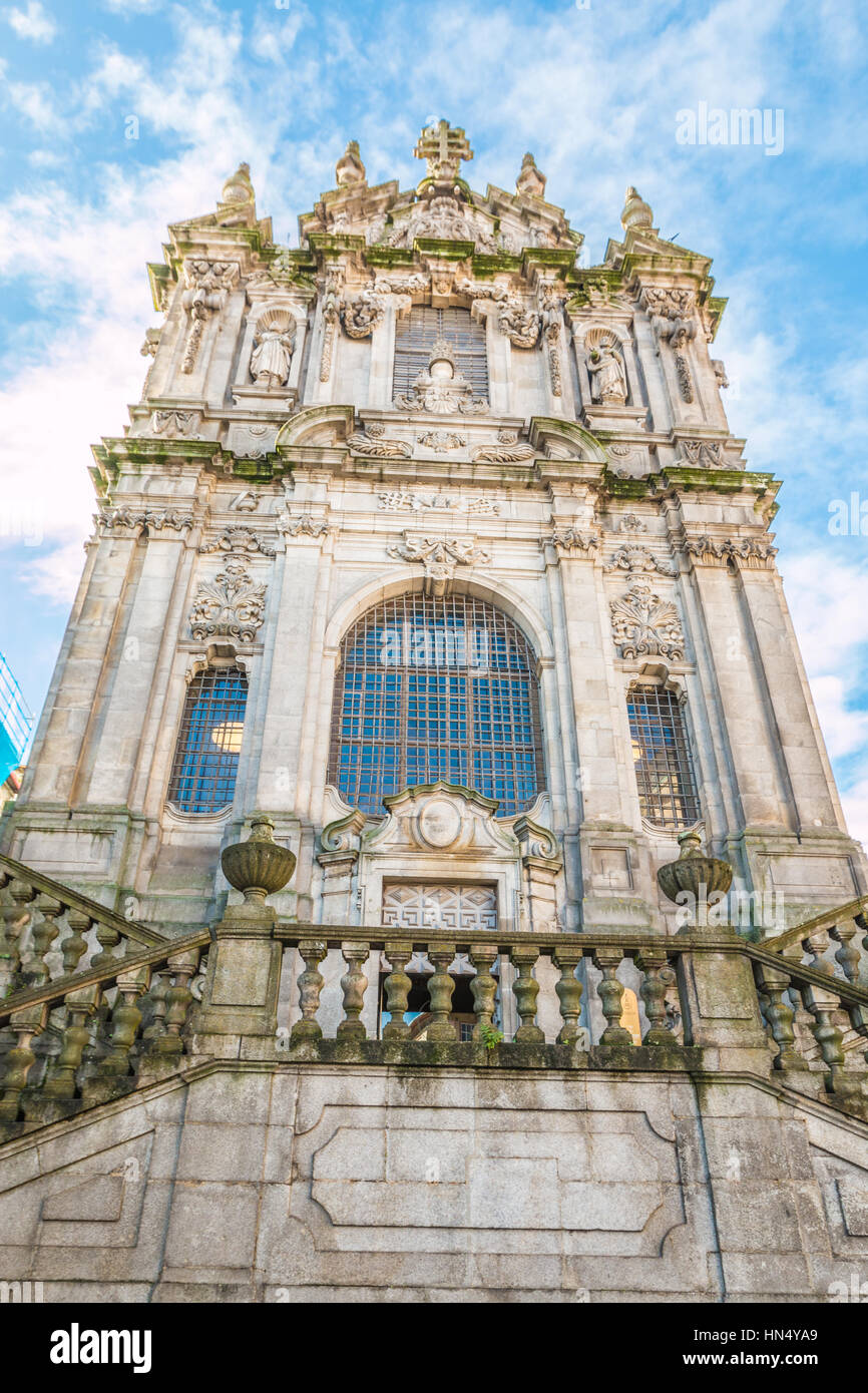 Clerigos Kirche in Porto Stockfoto