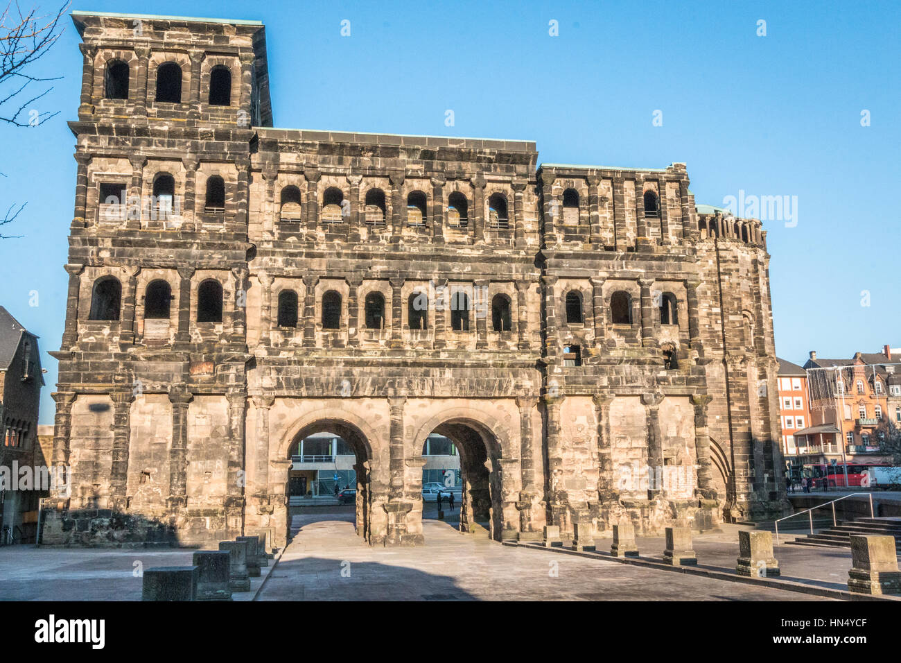 Porta Nigra in Trier Deutschland Stockfoto