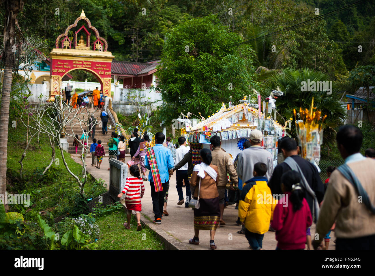 Hochzeit in Muang Ngoy, Laos Stockfoto