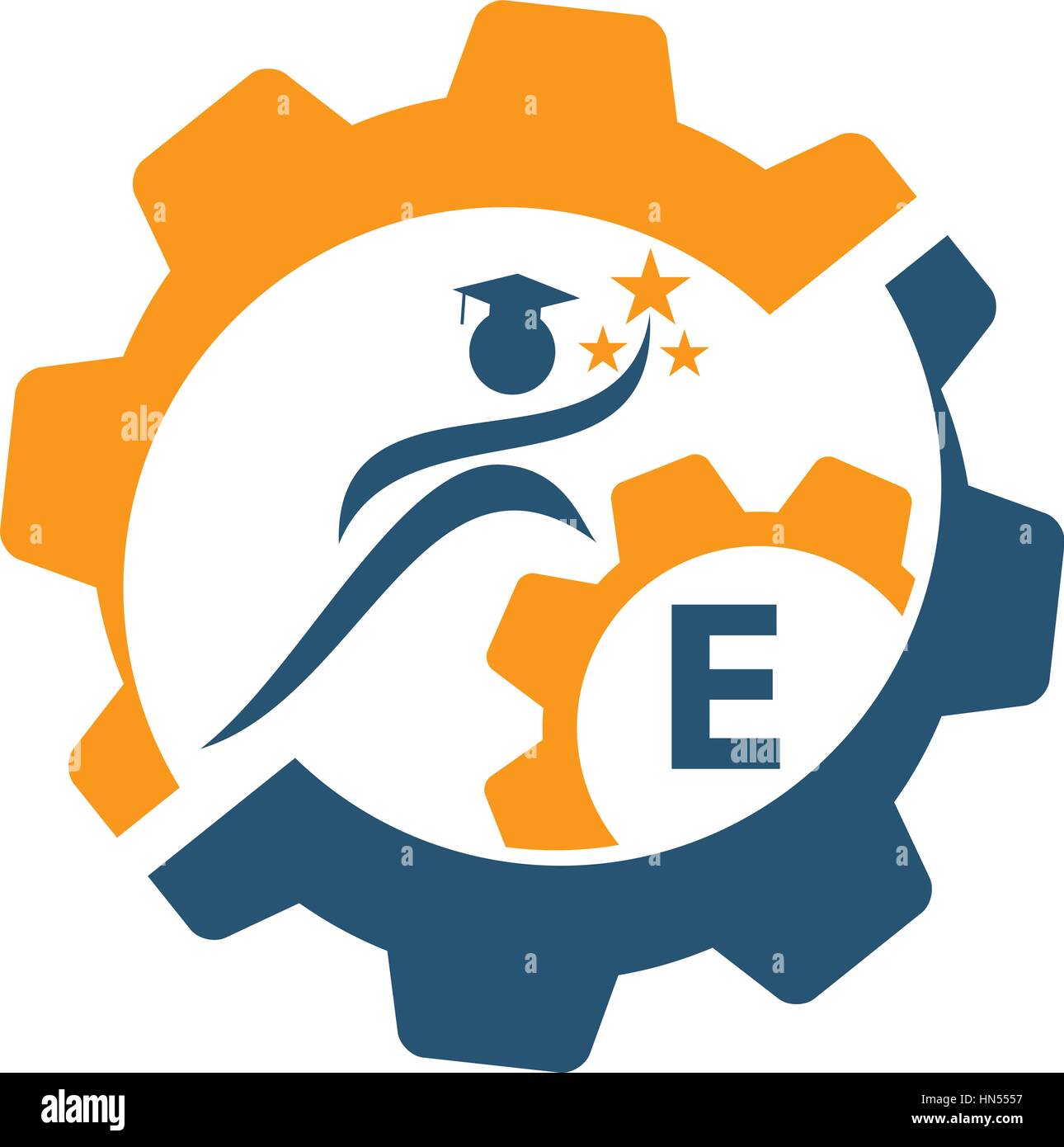 Karriere Coaching Ausbildung erste E Stock Vektor