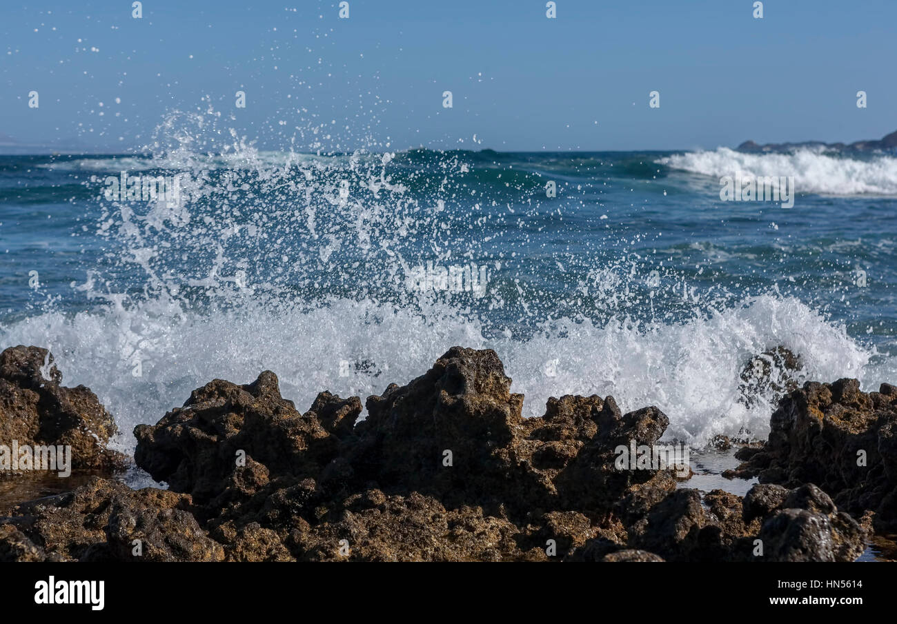 Meerwelle für Hintergrund Stockfoto