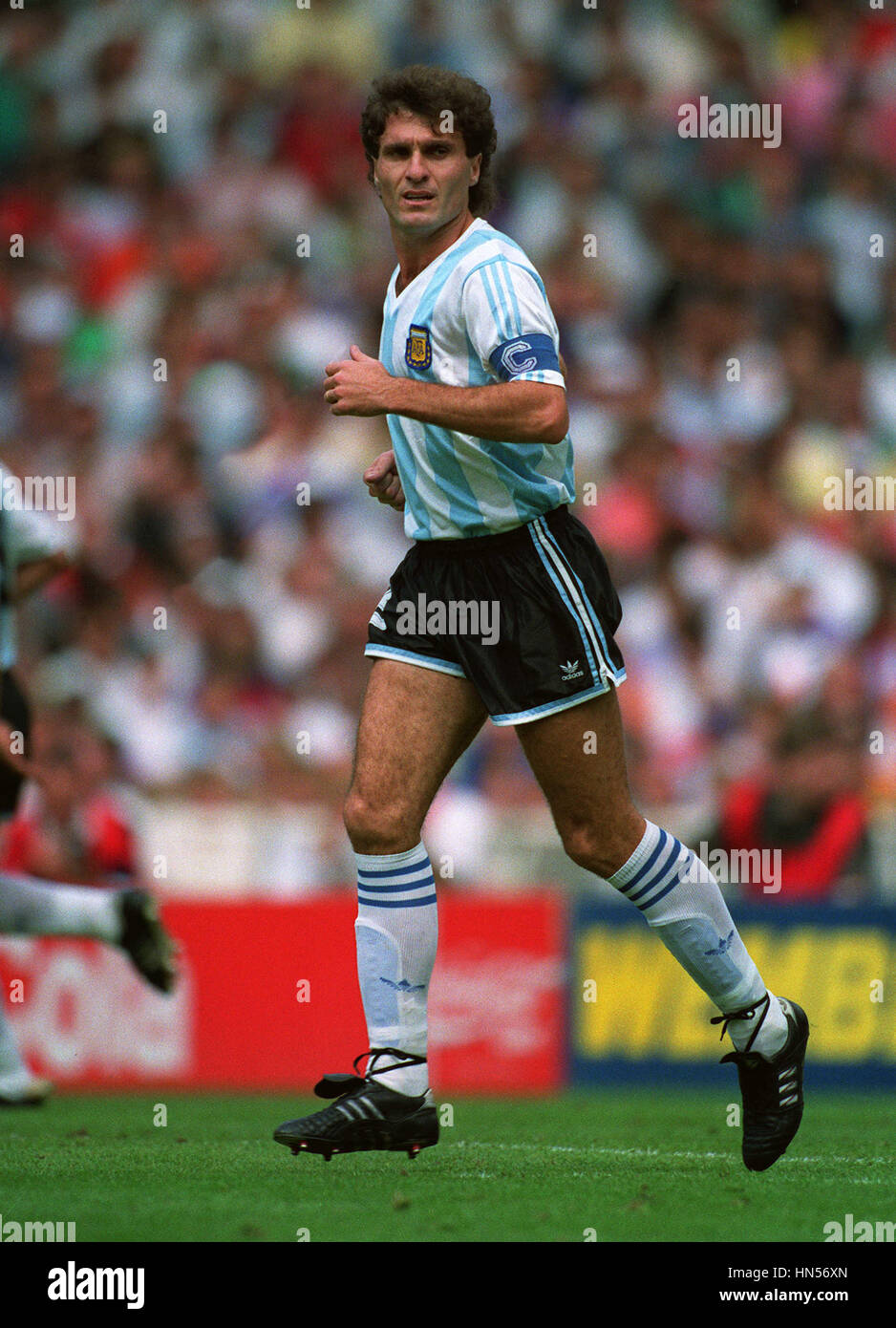 OSCAR RUGGERI Argentinien & VELEZ SARSFIELD 21. Juni 1991 Stockfoto