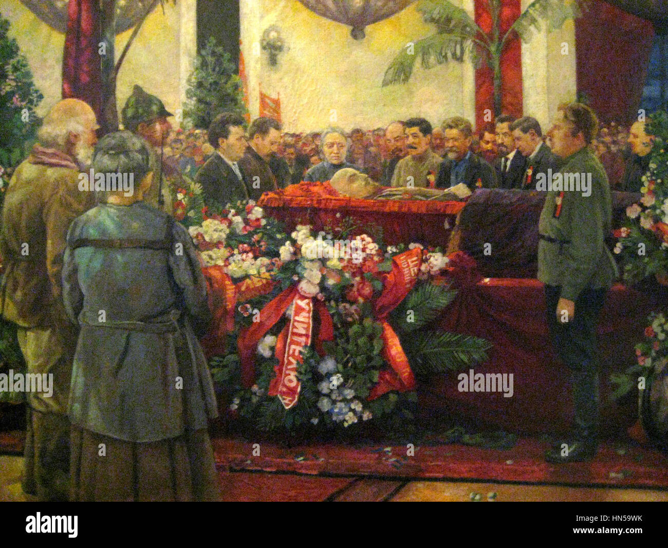 VLADIMIR LENIN (1870-1924) Beerdigung gemalt von Isaak Brodsky Stockfoto
