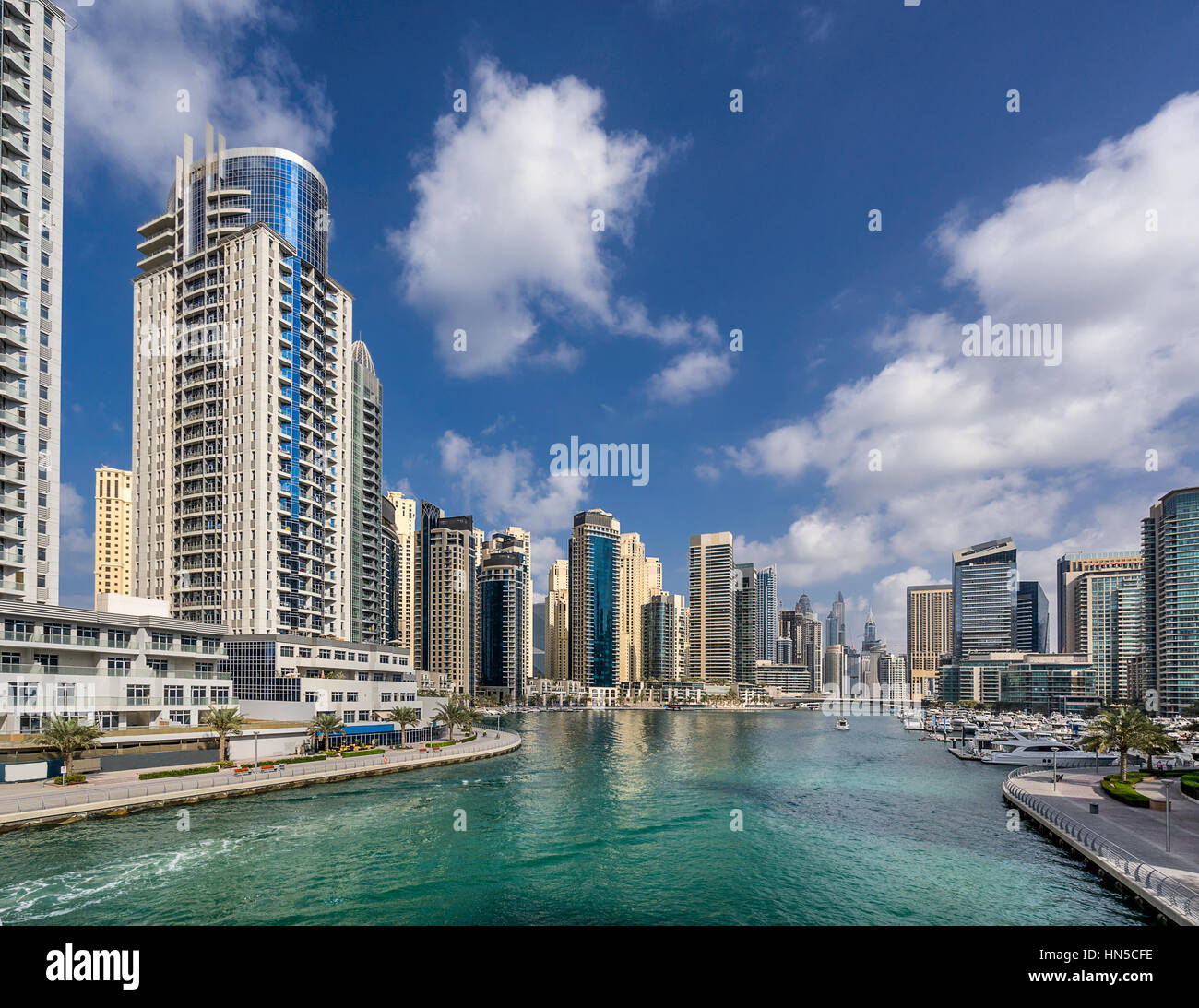 Jachthafen von Dubai in den Vereinigten Arabischen Emiraten Stockfoto