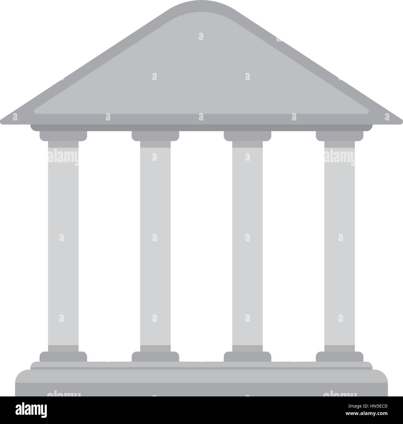 Bank-Gebäude-Symbol im klassischen griechischen Tempel Stil isoliert Stock Vektor