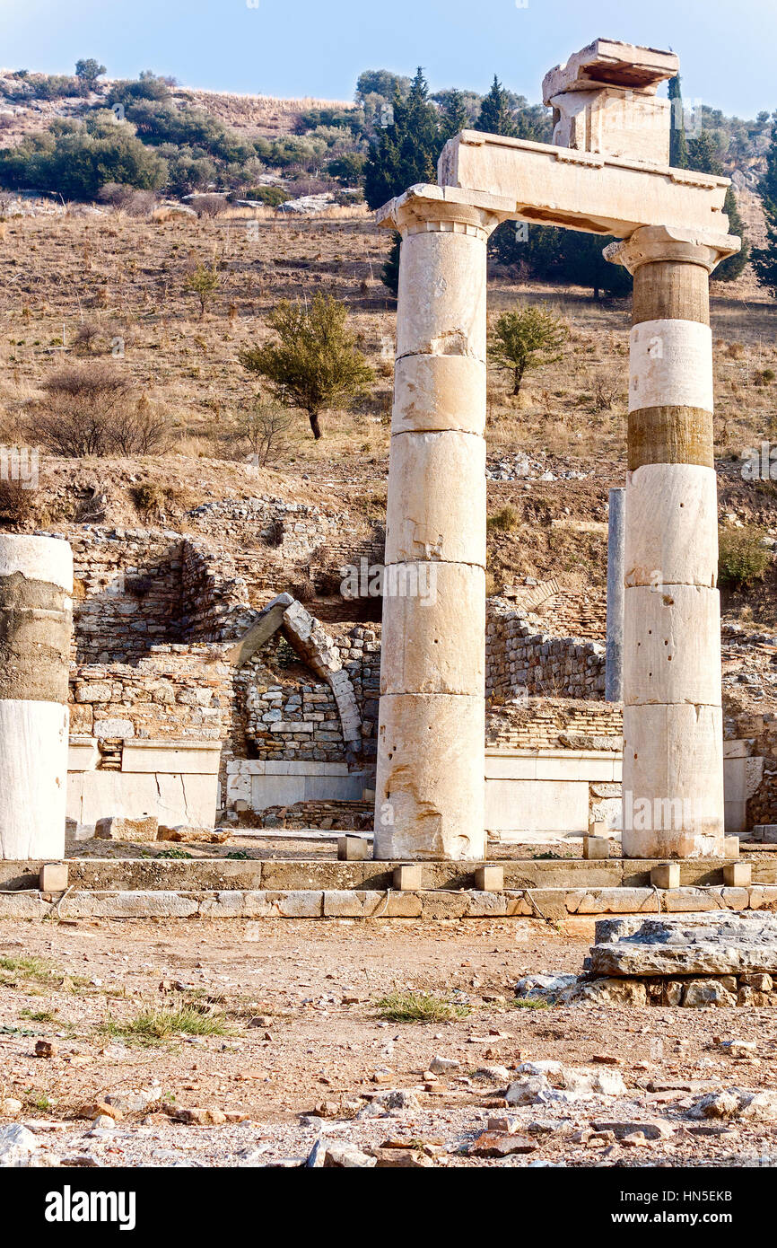 Ephesus-Türkei Prytaneion (Treffpunkt) Stockfoto