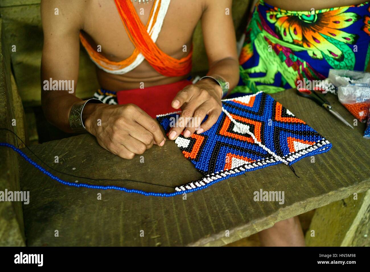 Embera Gemeinschaften sind in dieser Wildnis Grenze verstreut in den Nationalparks, einschließlich 318.000 Hektar großen Chagres Nationalpark und Adjo weitgehend geschützt Stockfoto