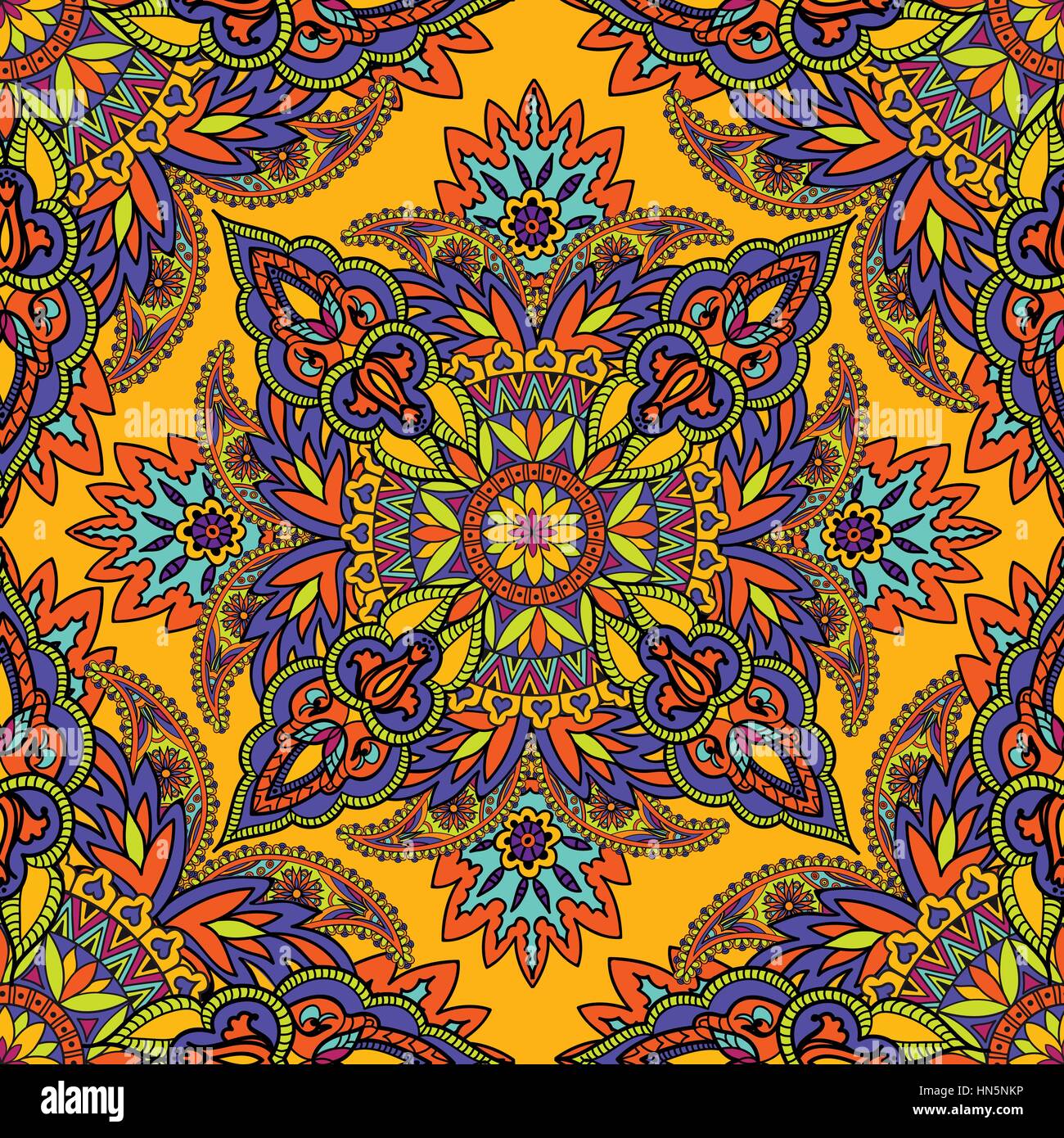 Abstrakt floral geometrische Muster arabisch Ornament nahtlose Hintergrund orientalische ethnischen Mandala Element für Urlaub, Kaleidoskop, Medaillon, Yoga, Indi Stock Vektor