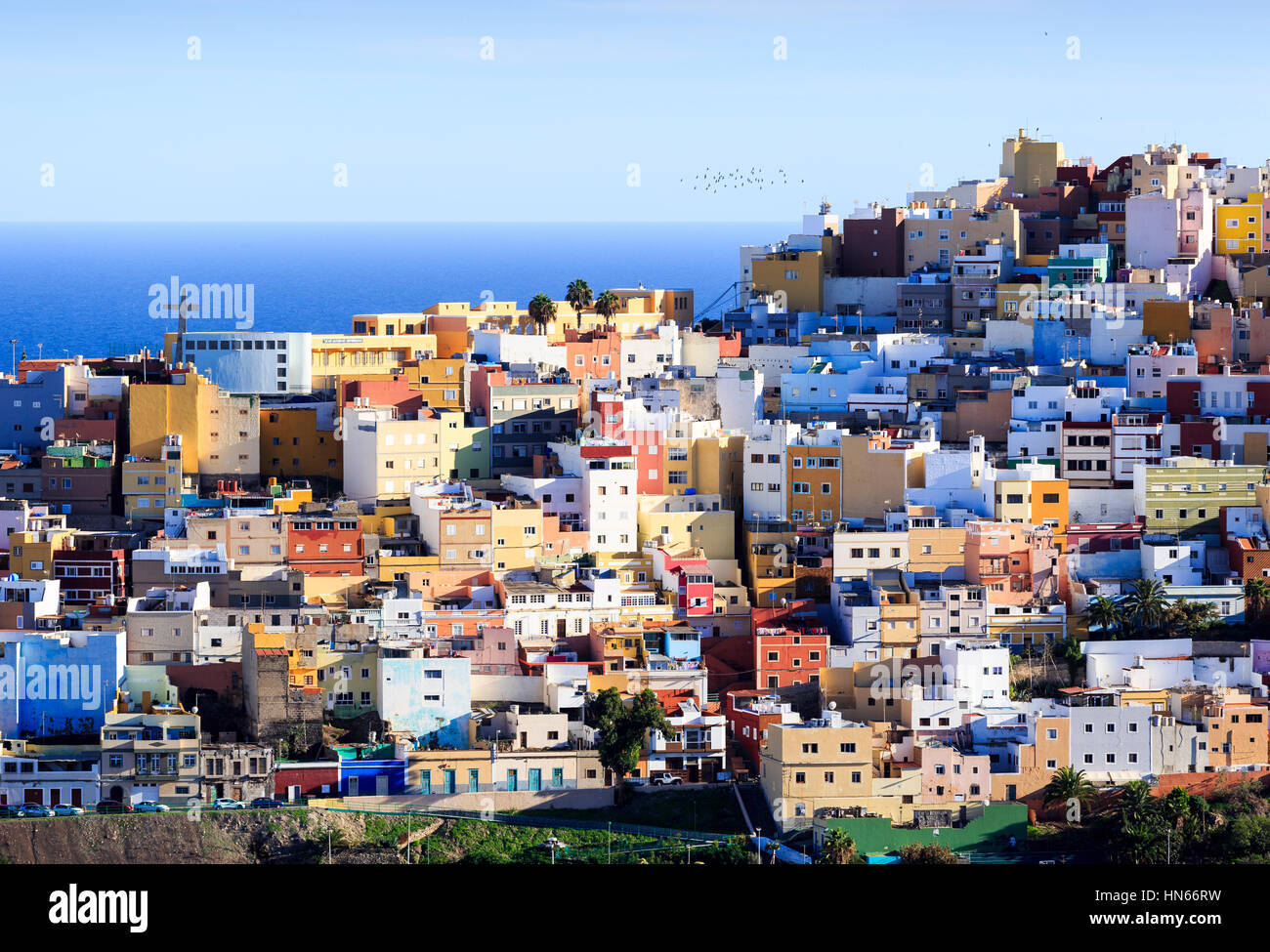 "Gemalte Hang", Barrio St Nicolas, über die Altstadt Vegueta, Las Palmas de Gran Canaria, Gran Canaria, Kanarische Inseln Stockfoto