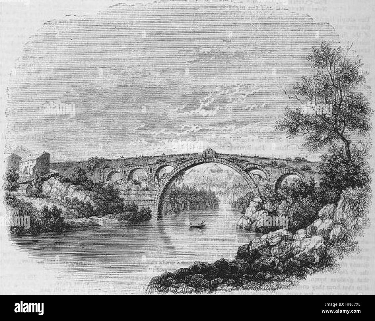 1853 - Pont du Diable (Céret) Stockfoto