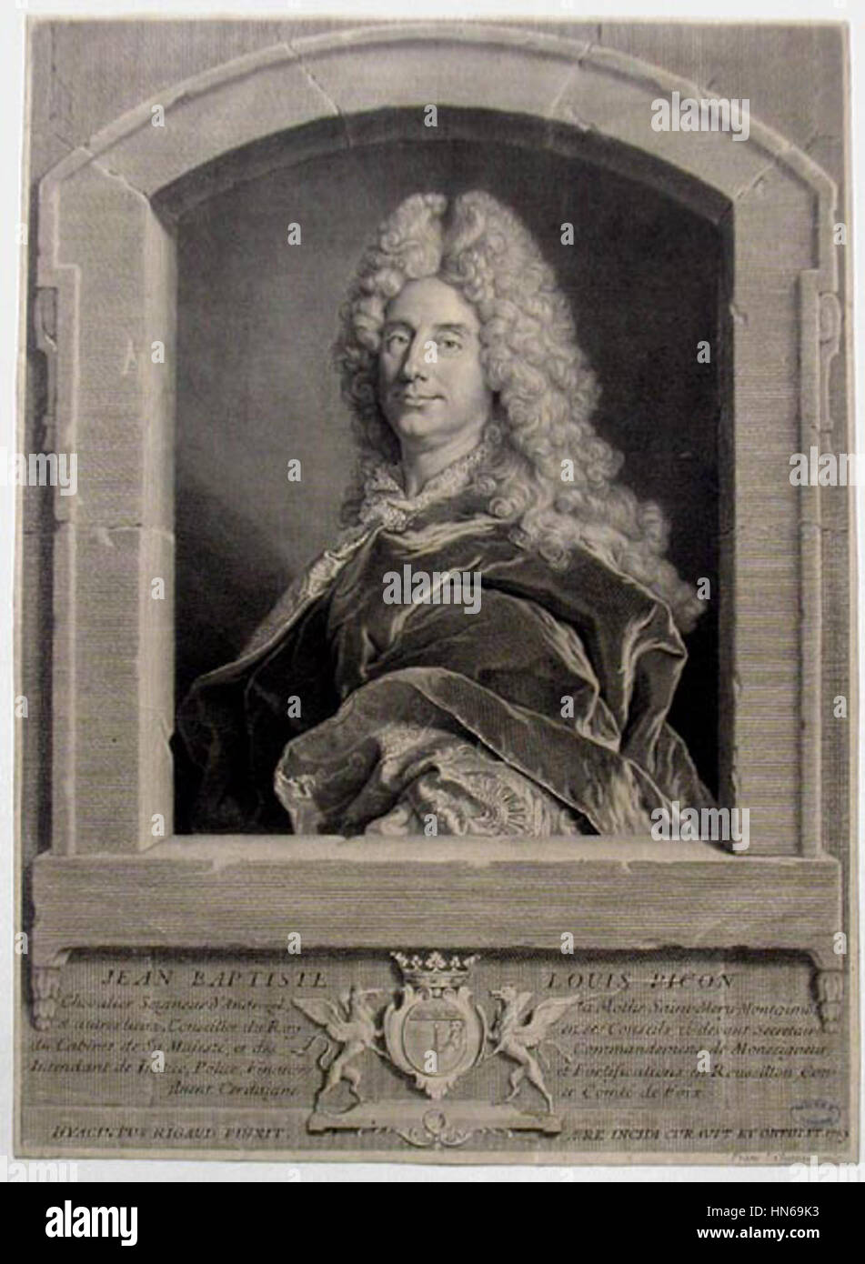 1716 - Jean-Baptiste-Louis Picon d'Andrezel (Gr. Chéreau) Stockfoto