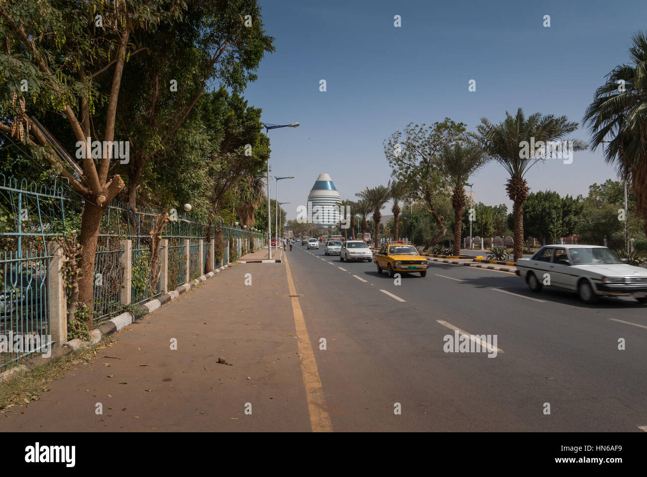 Nile Street und Burj Al-Fateh, Khartum, Sudan Stockfoto
