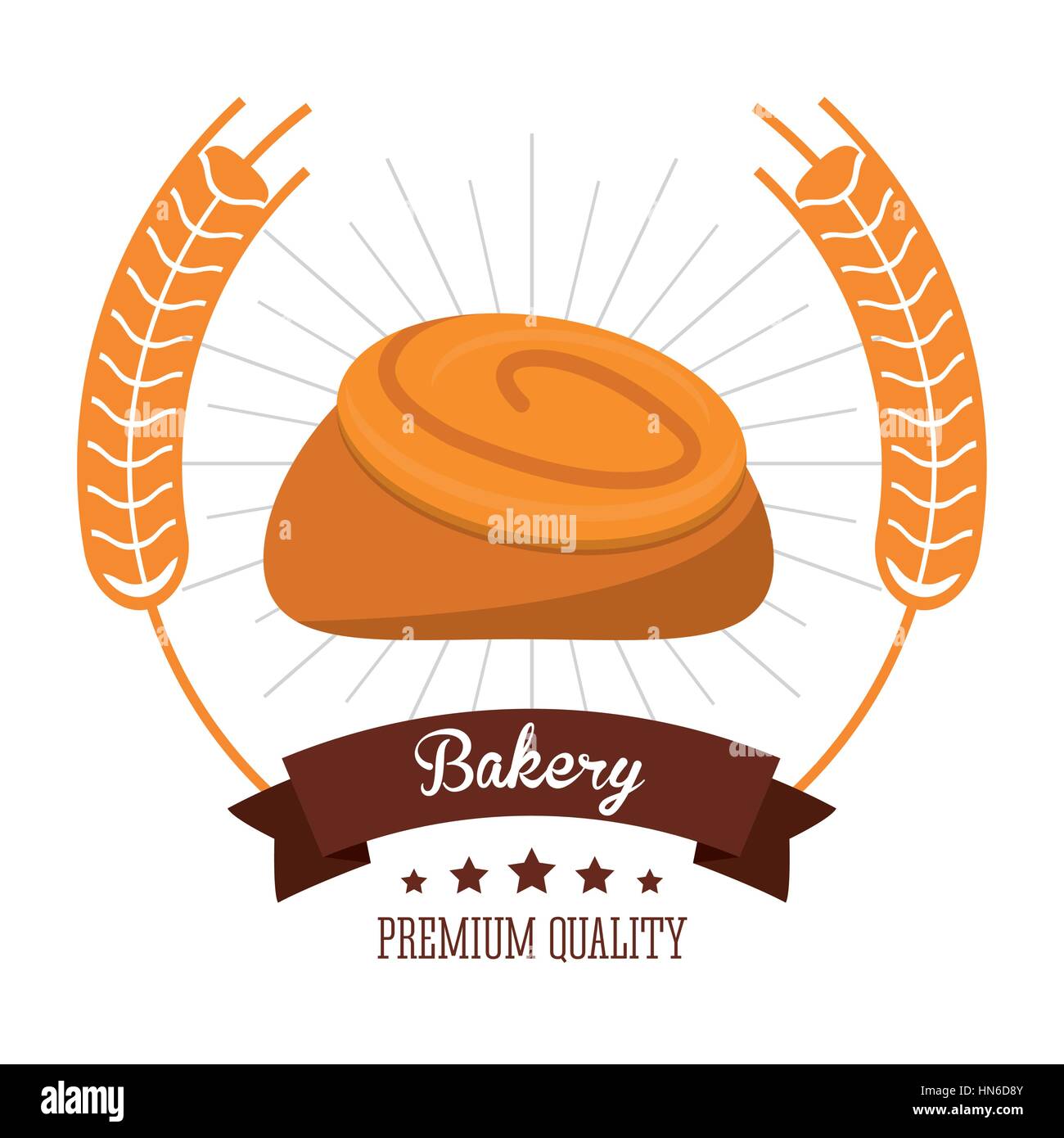 Bäckerei Brot laut Sirup Premium-Qualitäts-Label Rollen Stock Vektor