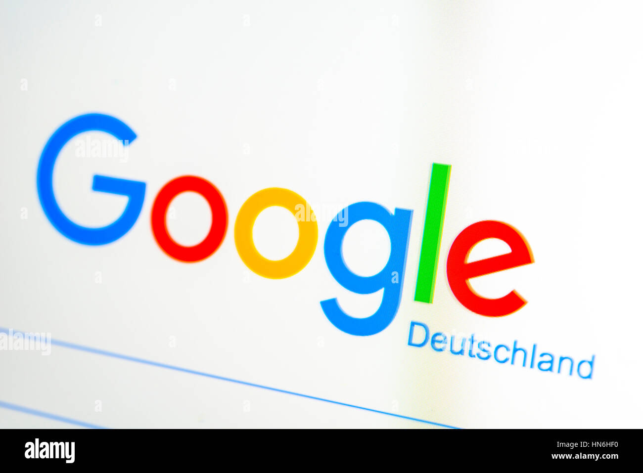 Google, Homepage, Suchmaschine, Internet, Screenshot Stockfoto