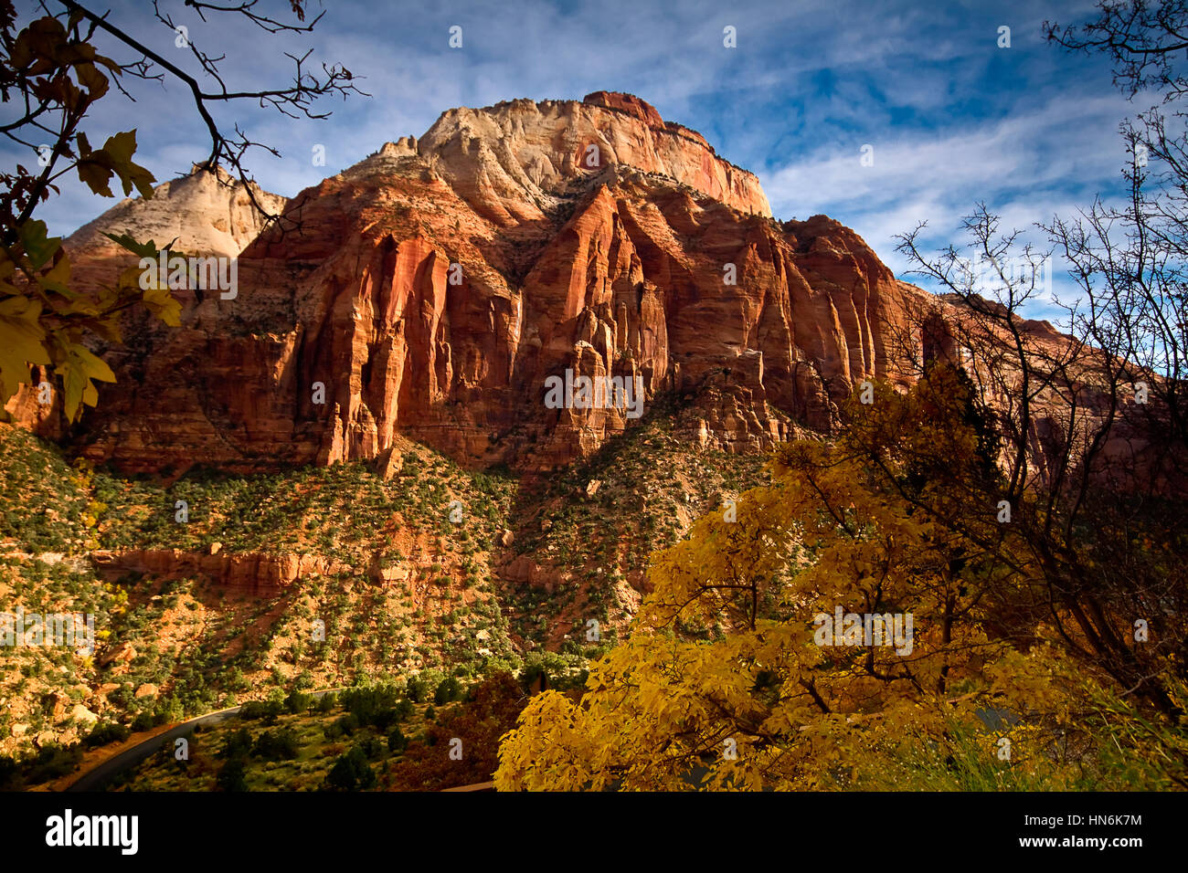 Red Rock Mountain im Zion National Park, Springville, Utah, USA Stockfoto