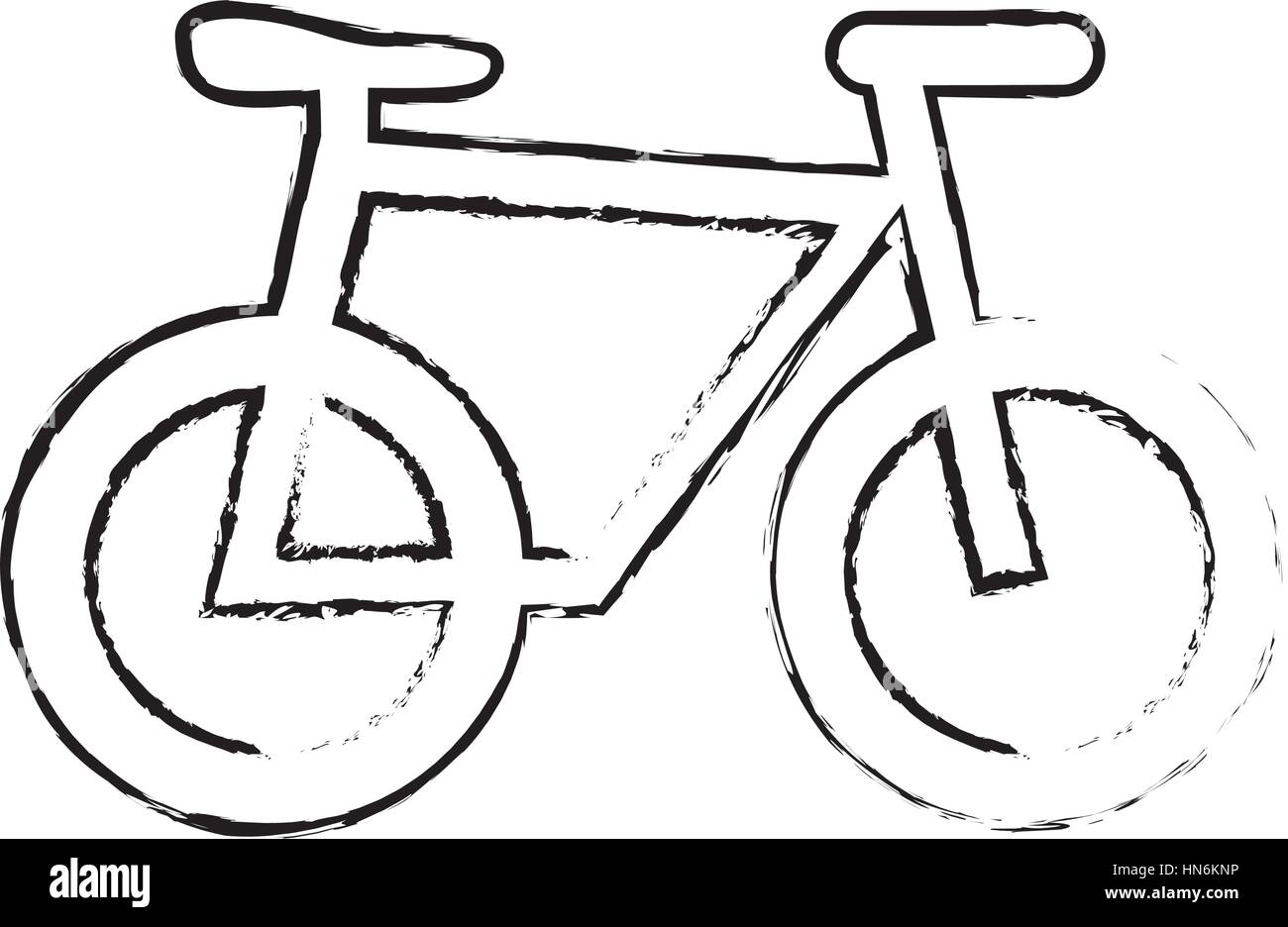 Silhouette Skizze verschwommen Eco-Bike-Vektor-illustration Stock Vektor