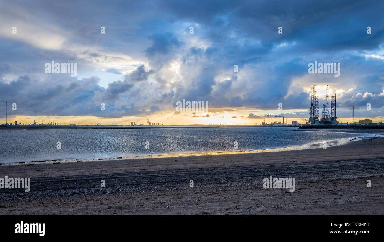Sonnenaufgang über die Landzunge Stockfoto