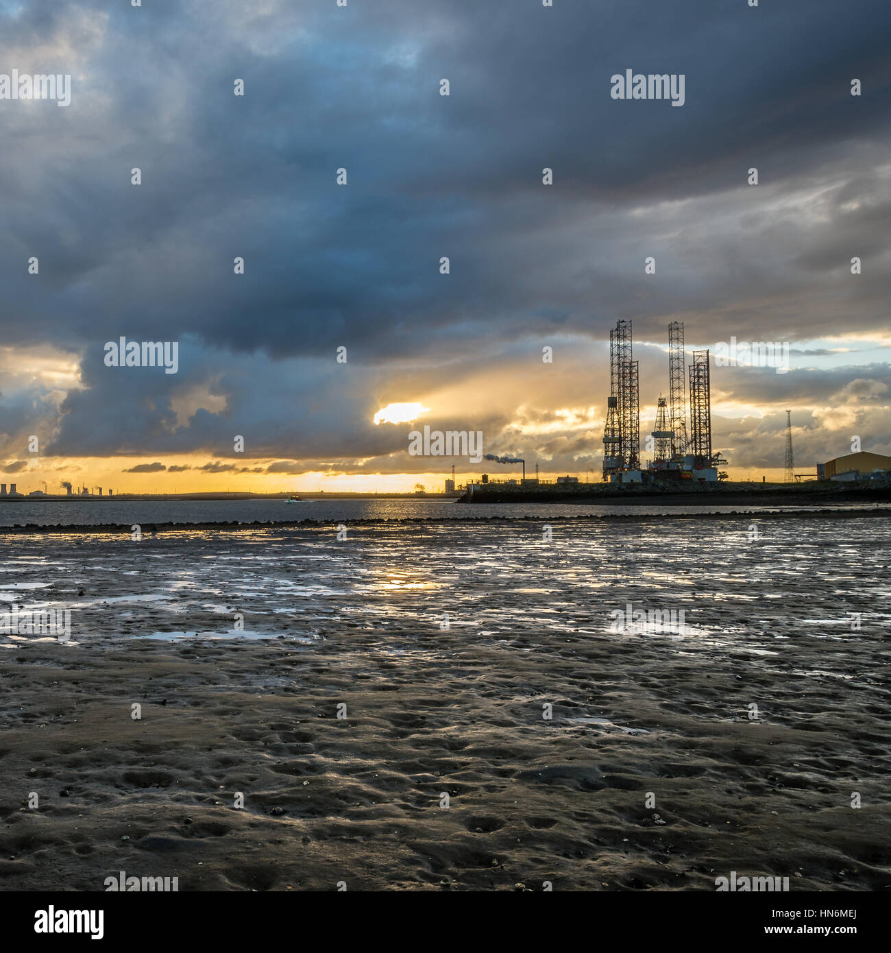 Sonnenaufgang über die Landzunge Stockfoto