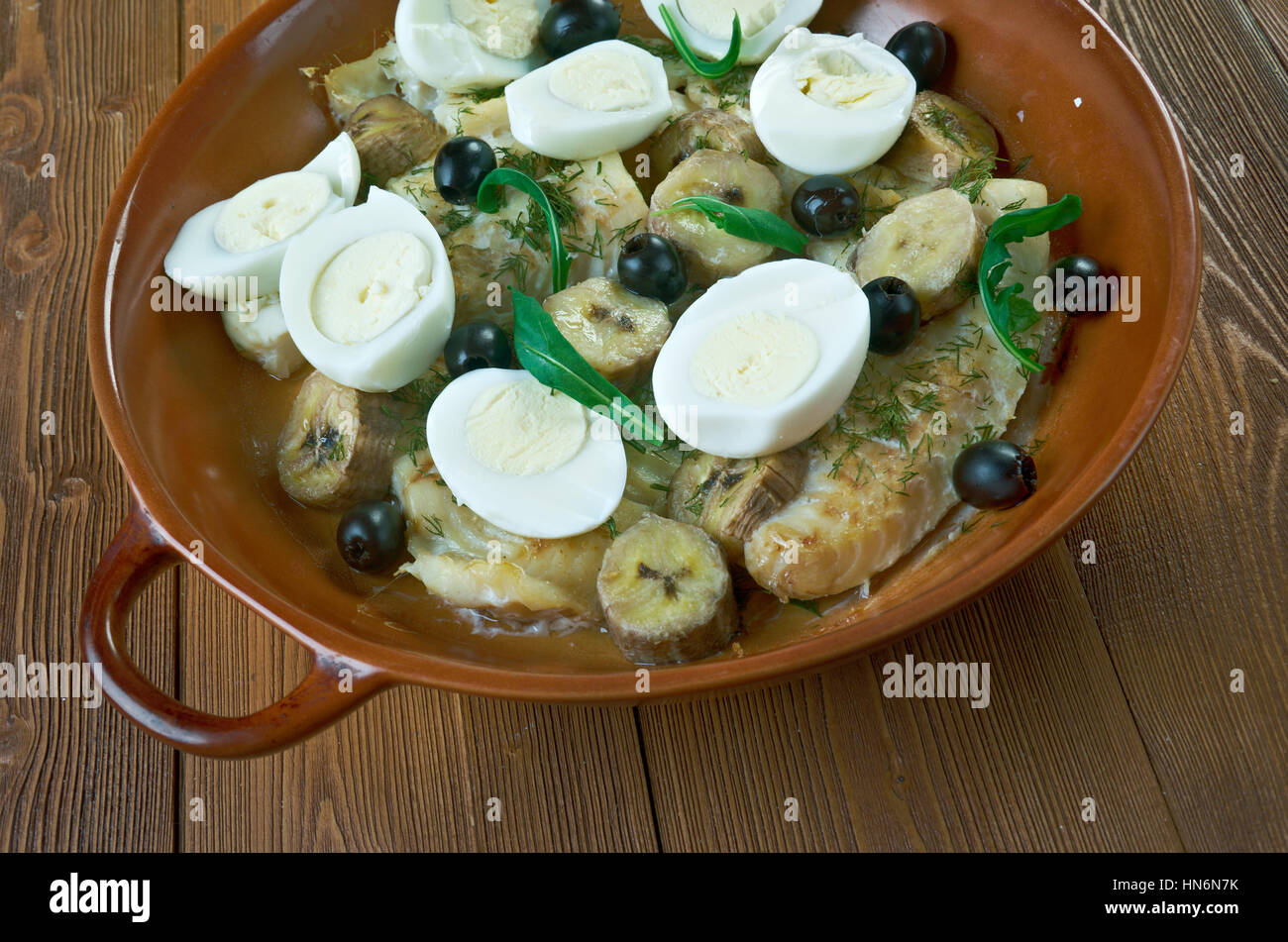 Brasilianische Stockfisch mit Eiern. beliebtesten Gerichte Stockfoto