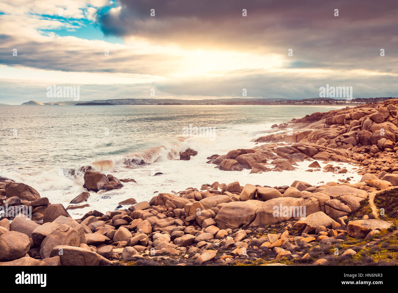 Fleurieu Peninsula Landschaftsansicht von Horseshoe Bay, South Australia Stockfoto