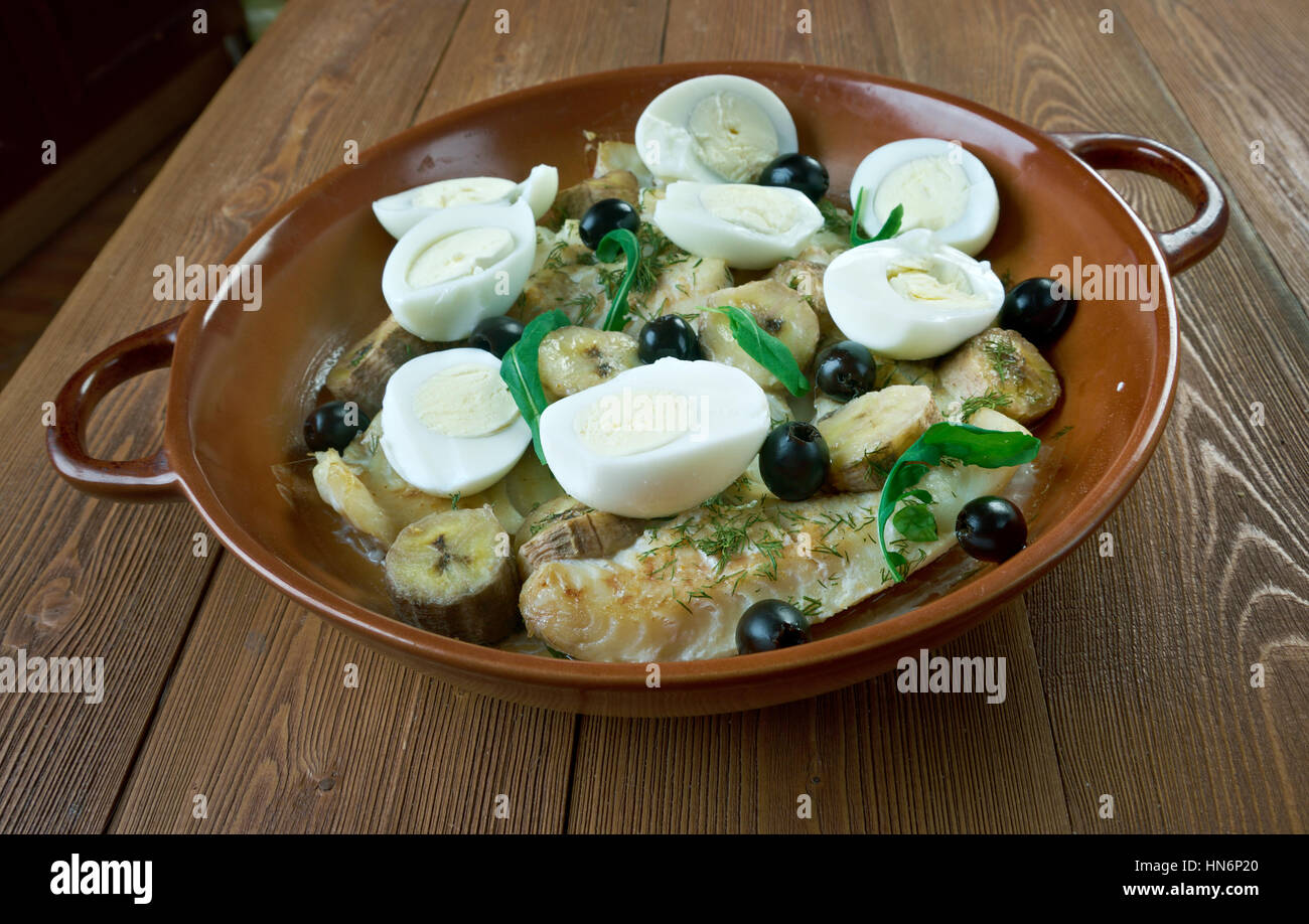 Brasilianische Stockfisch mit Eiern. beliebtesten Gerichte Stockfoto