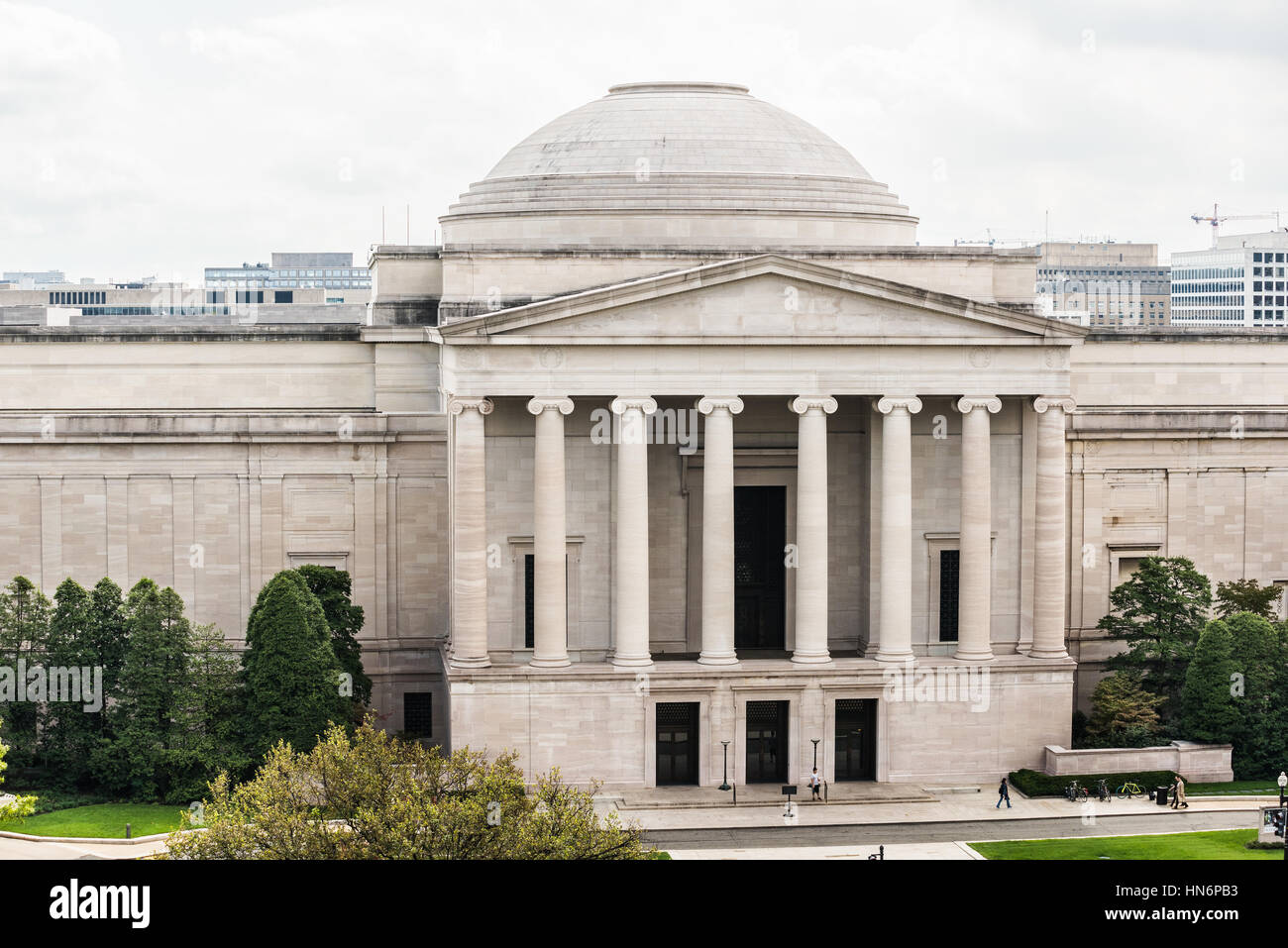 Washington DC, USA - 2. Oktober 2016: Luftaufnahme des National Archives Museumsgebäude Stockfoto