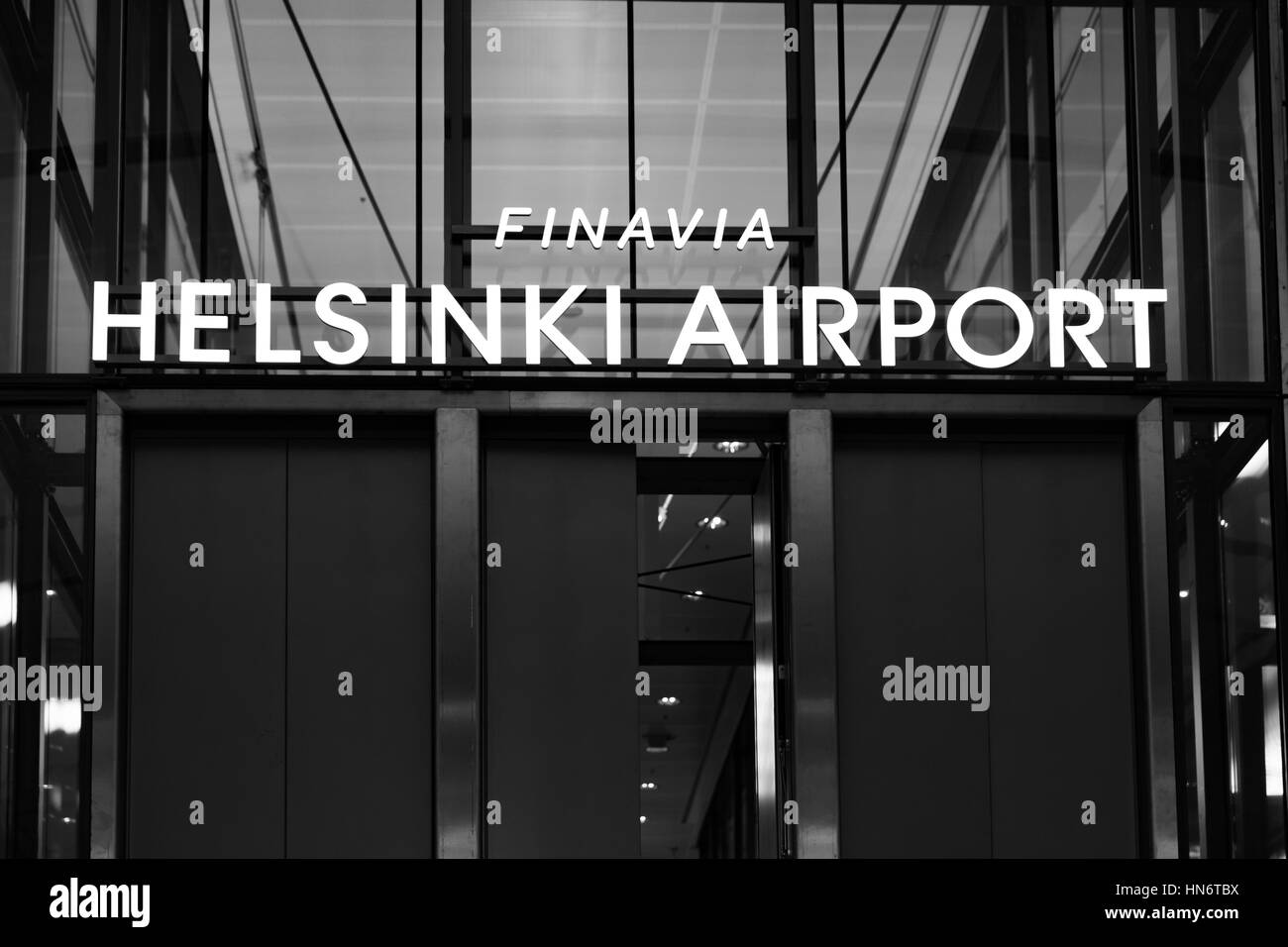 Flughafen Helsinki Finavia Stockfoto