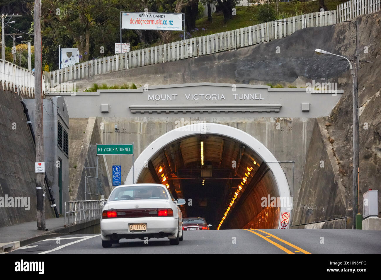 Mount Victoria Tunnel, Wellington, Neuseeland Stockfoto