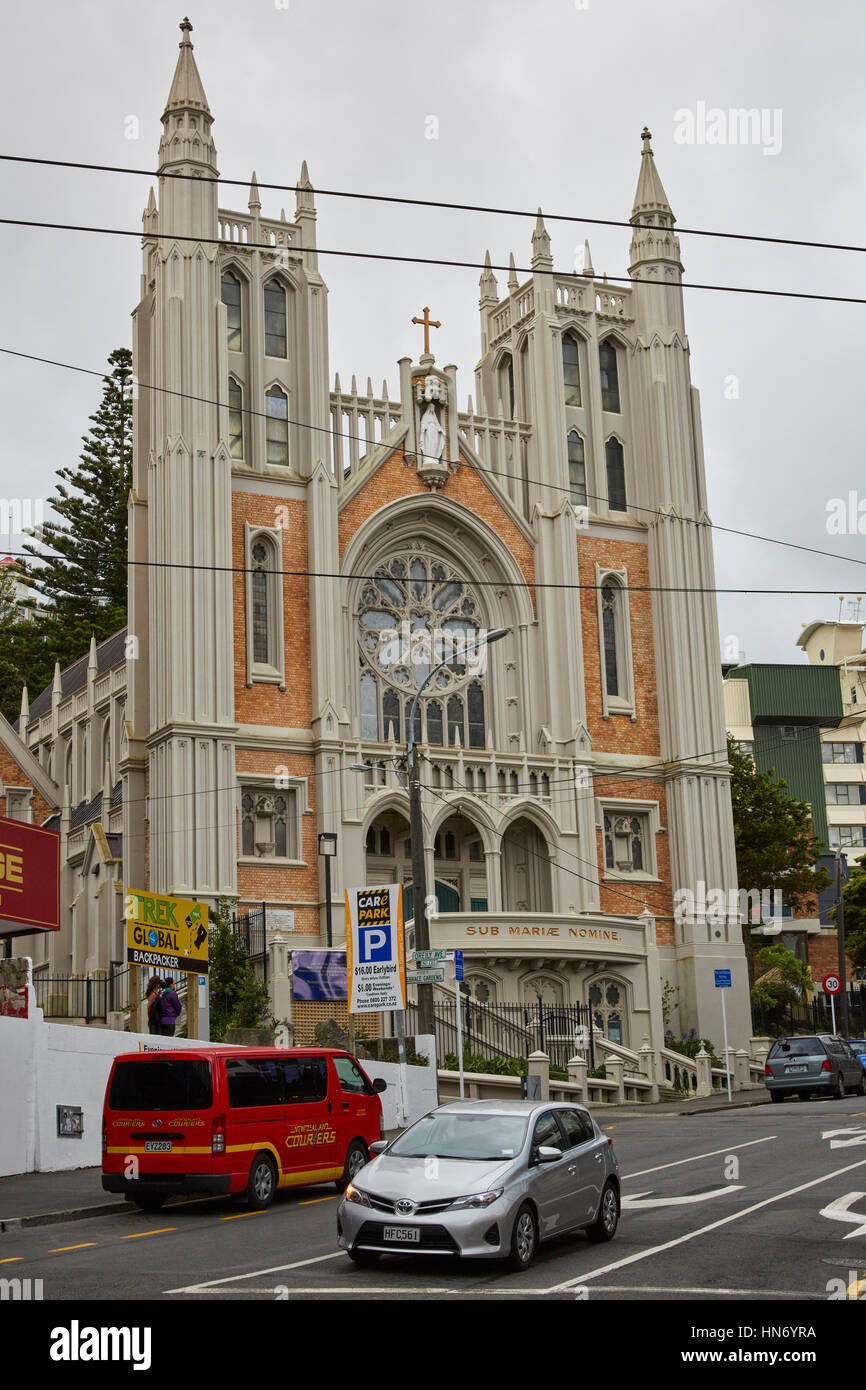 Heiligen Maria von den Engeln Kirche, Wellington, Neuseeland Stockfoto