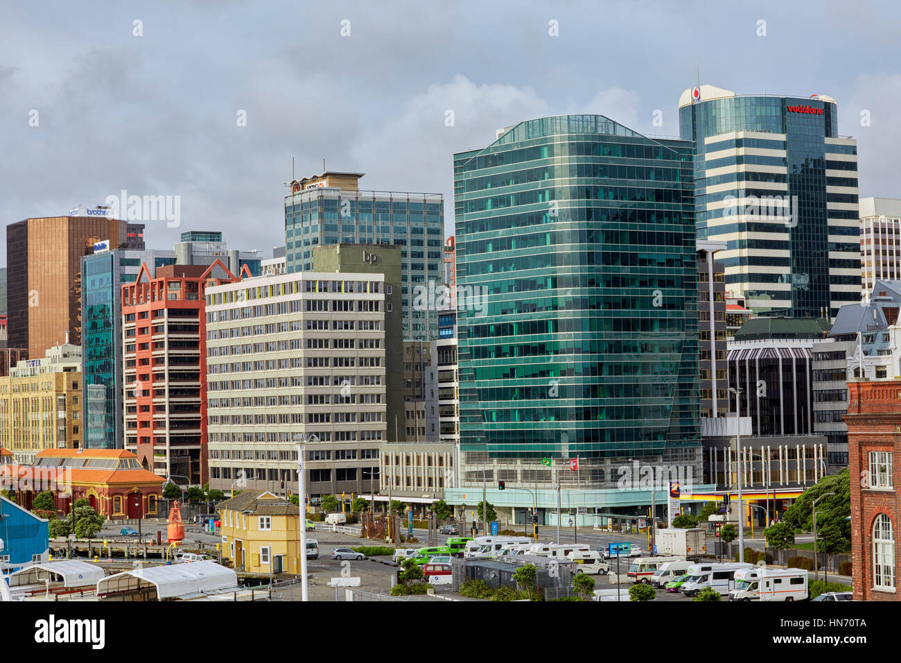 Skyline von Wellington, Neuseeland Stockfoto