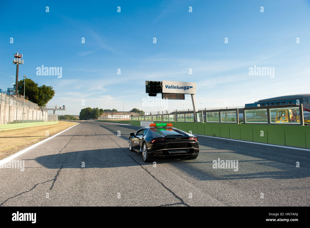 Vallelunga, Rom, Italien. 4. September 2016. Black Lamborghini Safety-Car auf der Startlinie track Stockfoto