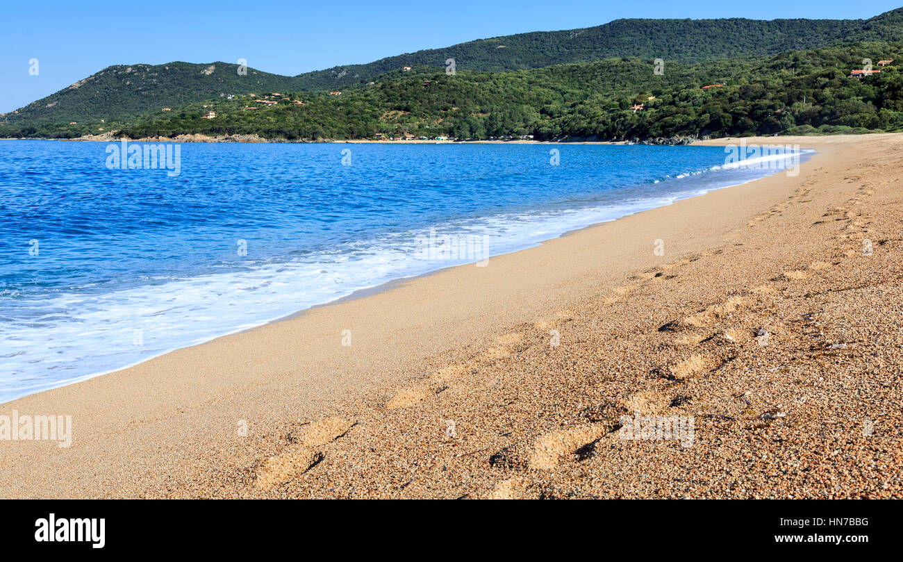 Valinco Strand in der Nähe von Olmeto, Korsika, Frankreich Stockfoto